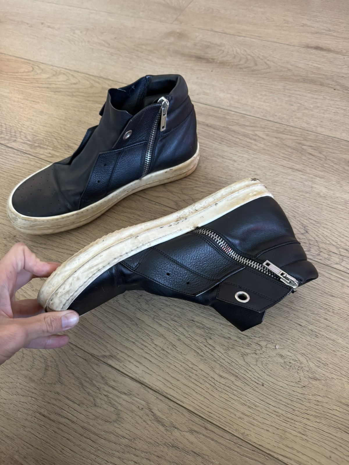 Rick Owens Leather Island Dunks Size US 10 / EU 43 - 2 Thumbnail