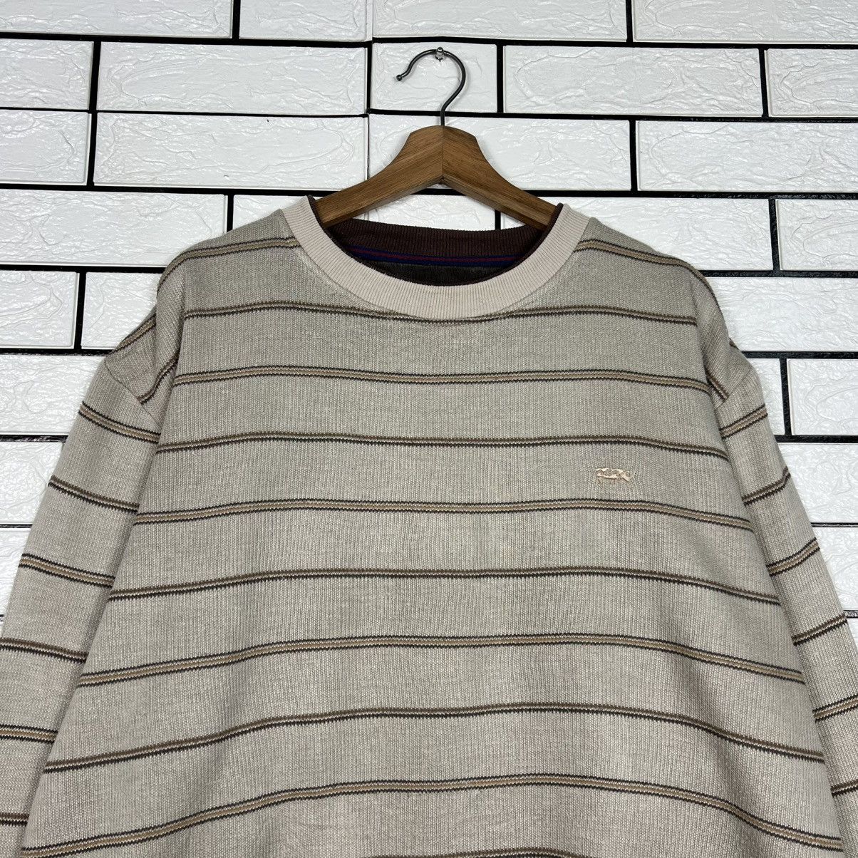 Kansai Yamamoto KANSAI YAMAMOTO Striped Sweatshirt Crewneck #4294-C195 Size US XL / EU 56 / 4 - 2 Thumbnail
