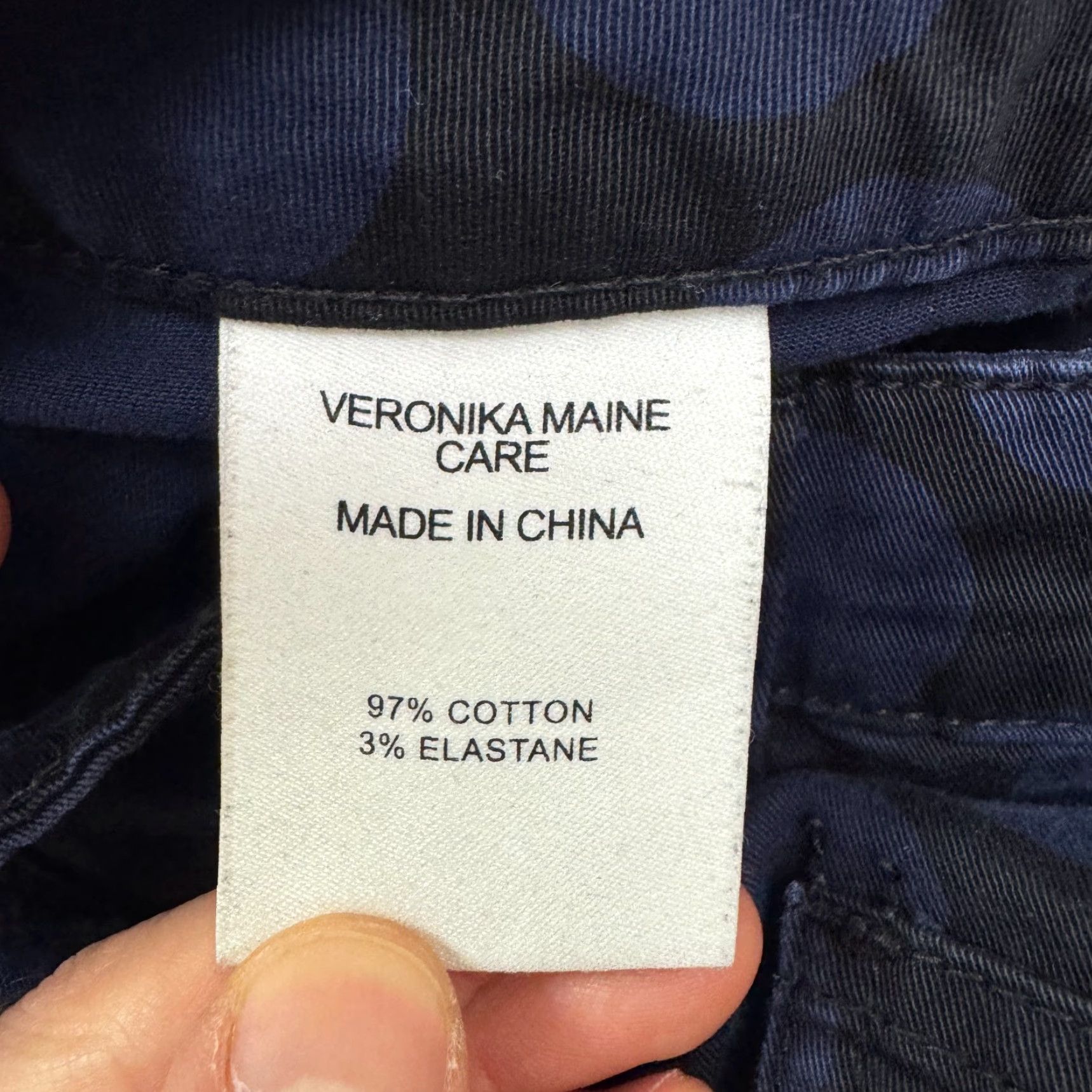 Vintage VERONIKA MAINE Slim Fit Skinny Jeans Women 6 Blue Black Polka Dot 28x27 Size 28" / US 6 / IT 42 - 7 Thumbnail