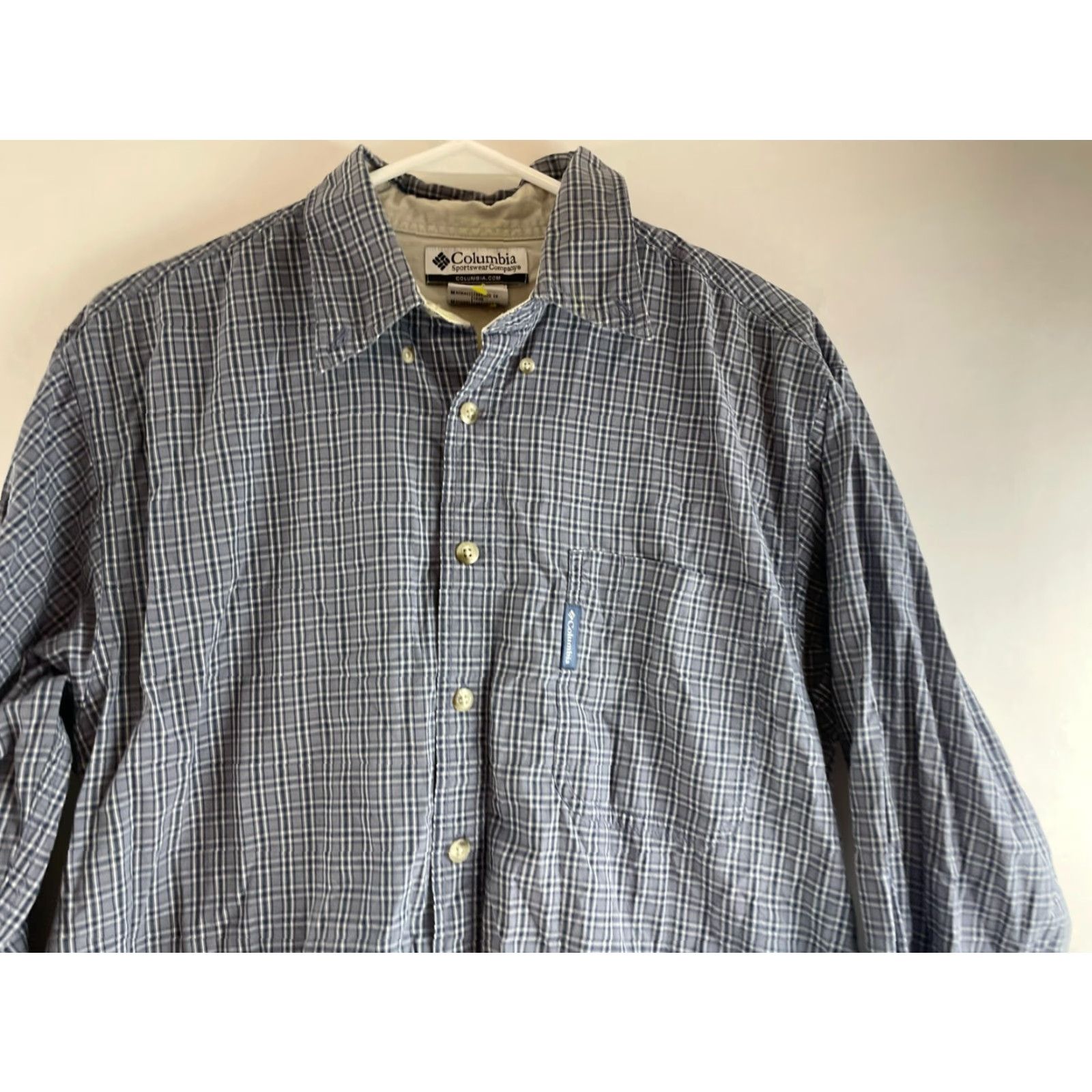 Vintage Columbia Shirt Men Blue White Plaid Button-Up Long Sleeve Size M Size US M / EU 48-50 / 2 - 3 Thumbnail