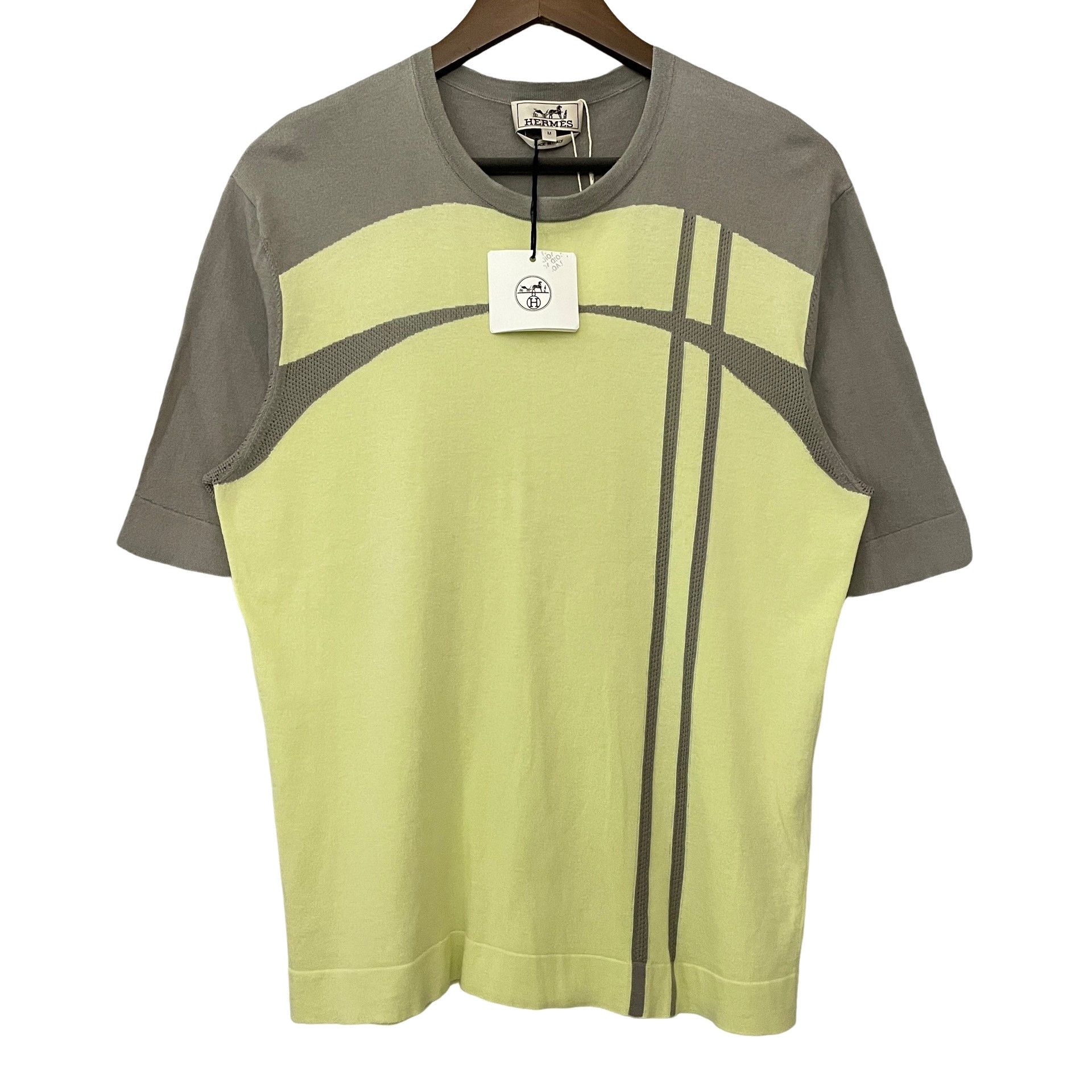 Hermes Hermes Paneled Cotton Cashmere Knit T-Shirt M Size US M / EU 48-50 / 2 - 1 Thumbnail