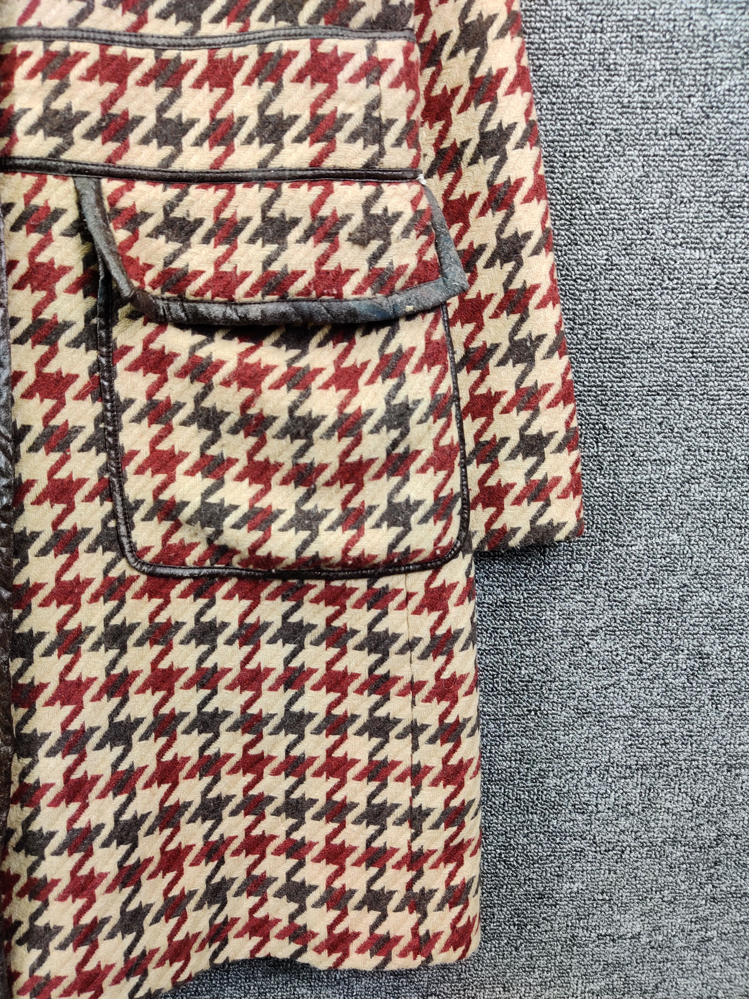 Japanese Brand Vintage Mady II Houndstooth Long Coat Jacket Size US M / EU 48-50 / 2 - 3 Thumbnail