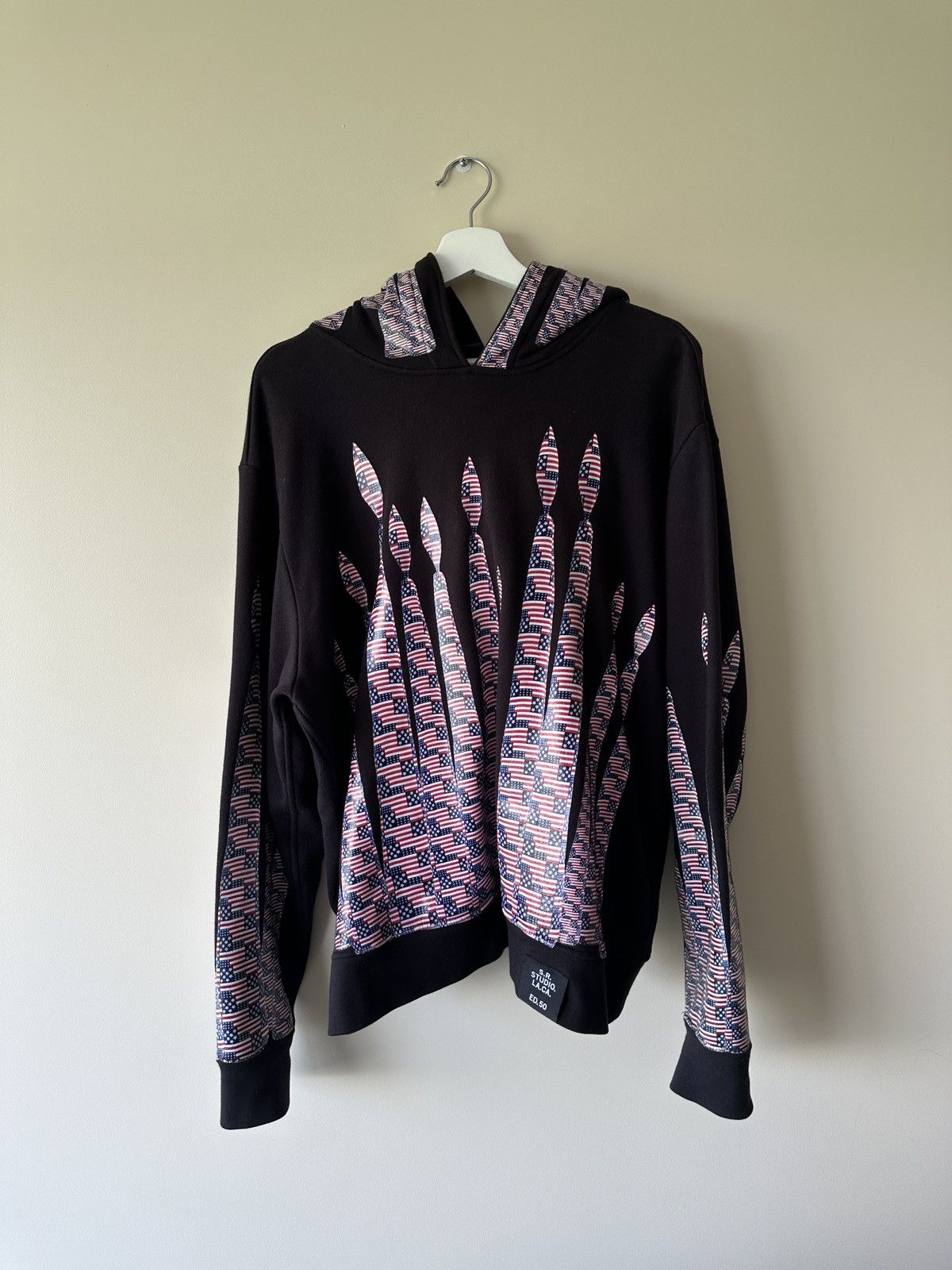 Sterling Ruby S.R. STUDIO. LA. CA. Candles American Flag Hoodie Size US L / EU 52-54 / 3 - 2 Thumbnail