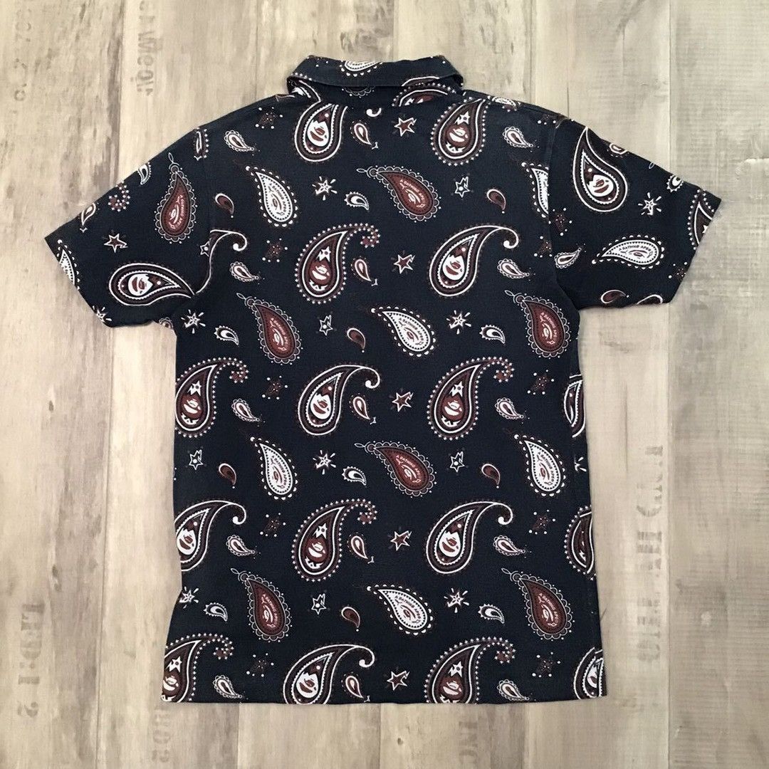 Bape × Nigo BAPE APE FACE paisley pattern polo shirt a bathing ape NIGO Size US S / EU 44-46 / 1 - 3 Thumbnail