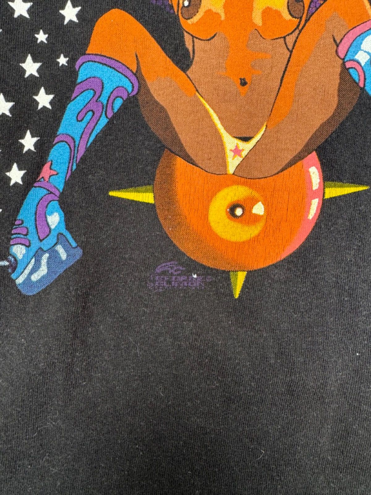 Designer 90s Funkadelic Graphic Black Tee Size ONE SIZE - 3 Thumbnail