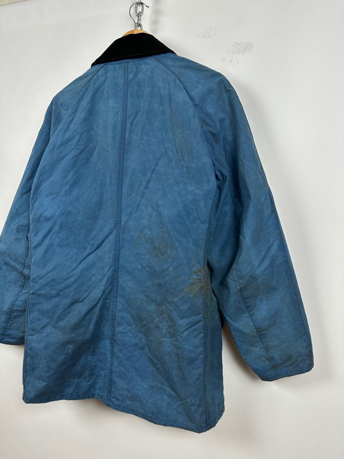 Barbour Barbour Bristol Waxed Blue Coat Jacket Size US L / EU 52-54 / 3 - 20 Thumbnail