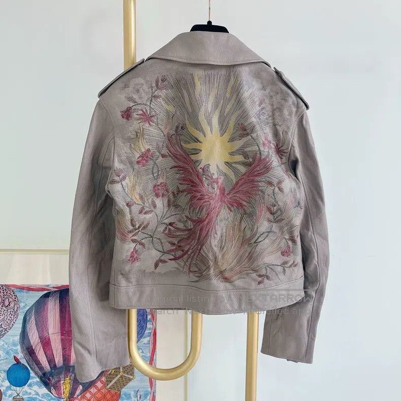 Dior Dior Long-sleeved leather jacket with lapel zipper Size XS / US 0-2 / IT 36-38 - 2 Thumbnail