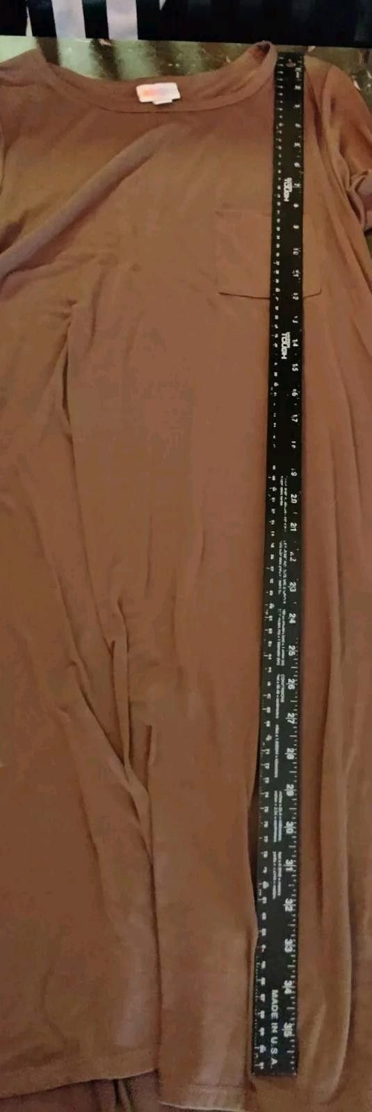 Other LulaRoe Carly Swing Shift T Shirt Dress Hi Low Solid Olive G Size S / US 4 / IT 40 - 12 Thumbnail