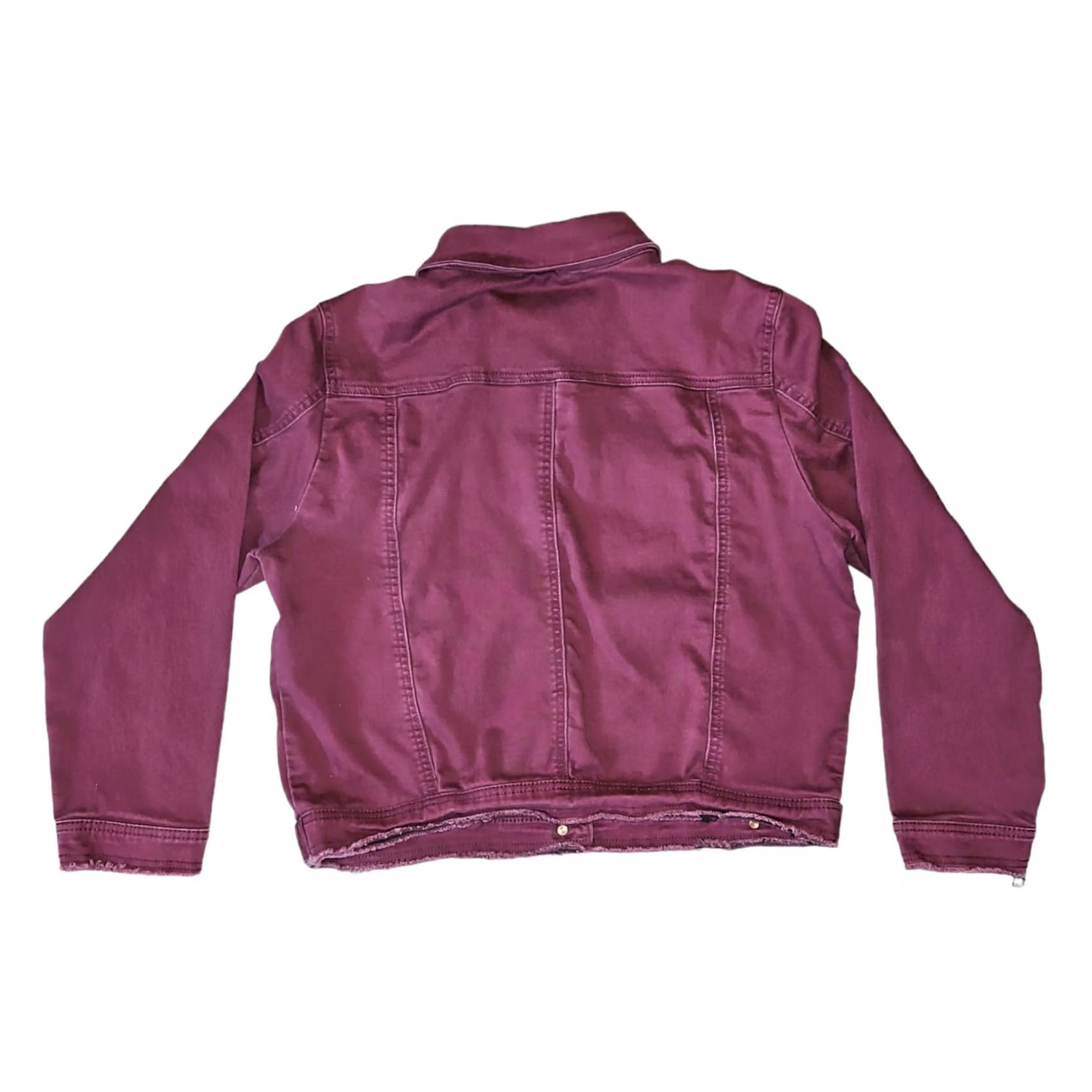 Denime Denim Fueled Jacket Teens XL Long Sleeve Red Denim Regular Casual Pockets Button Front Size XL / US 12-14 / IT 48-50 - 6 Thumbnail