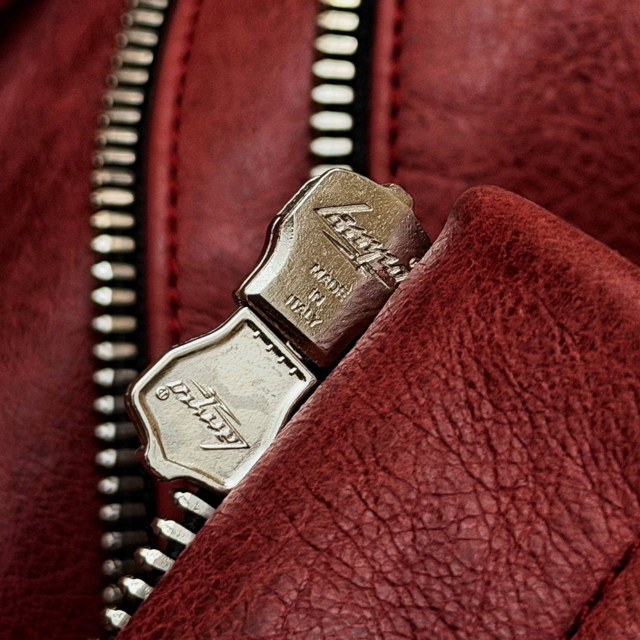 Balmain SS11 Balmain by Christopher Decarnin Pins Red Leather Jacket Size US M / EU 48-50 / 2 - 4 Thumbnail