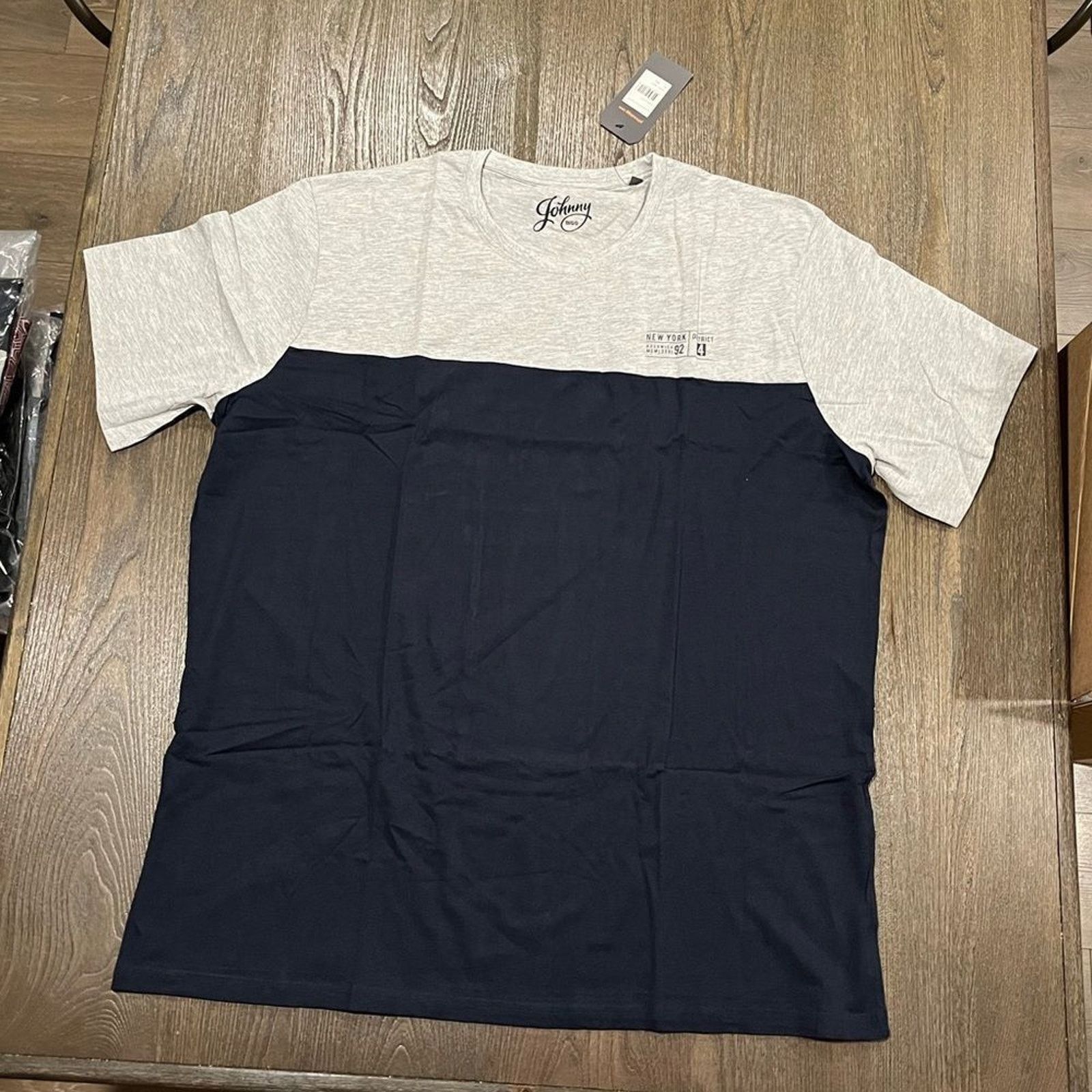 Vintage NWT Johnny Bigg NY District Spliced Tee Navy Size 4X Size US XXL / EU 58 / 5 - 1 Thumbnail