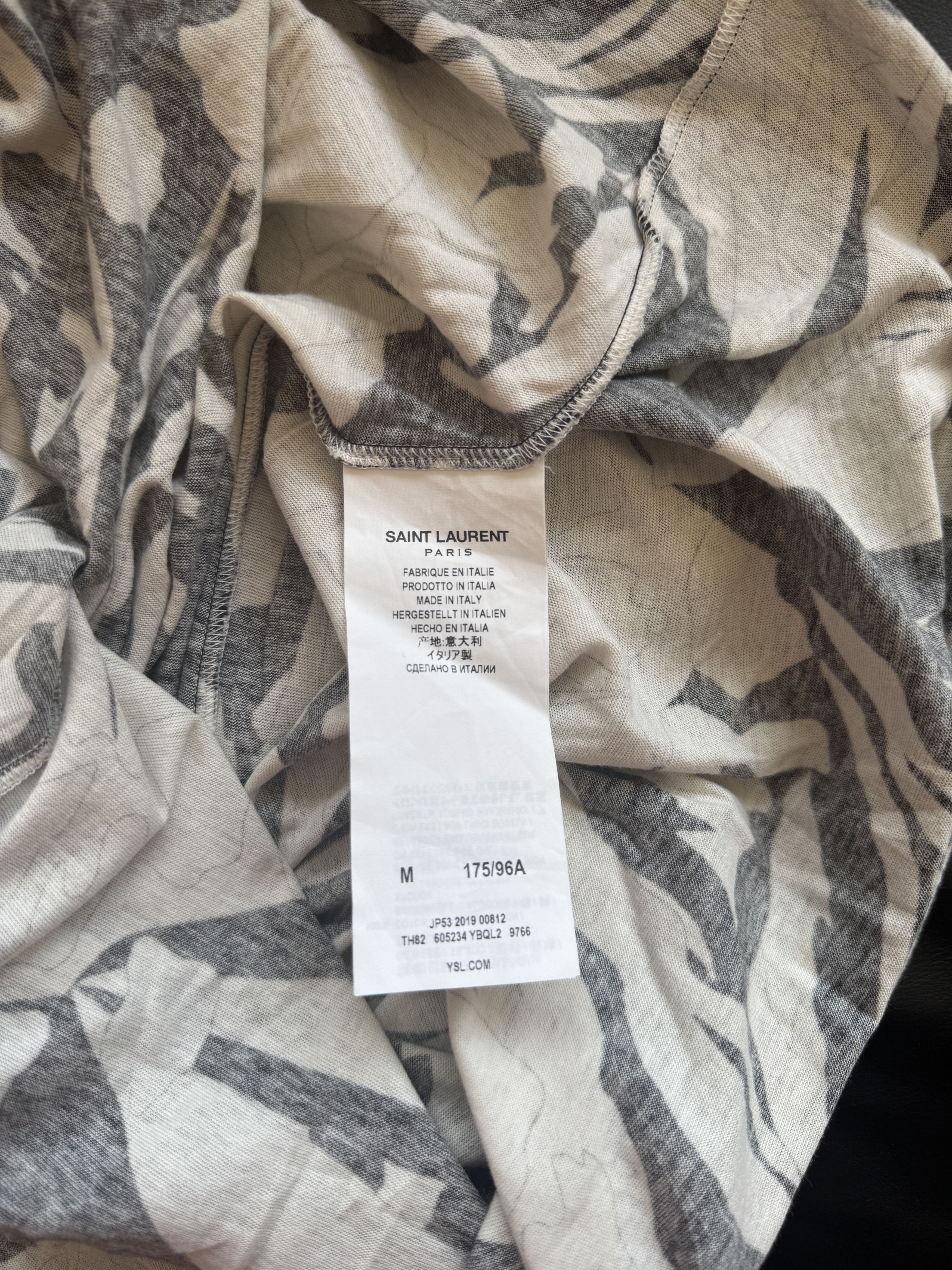 Saint Laurent Paris Jungle Flower Print T-Shirt Size US M / EU 48-50 / 2 - 17 Thumbnail
