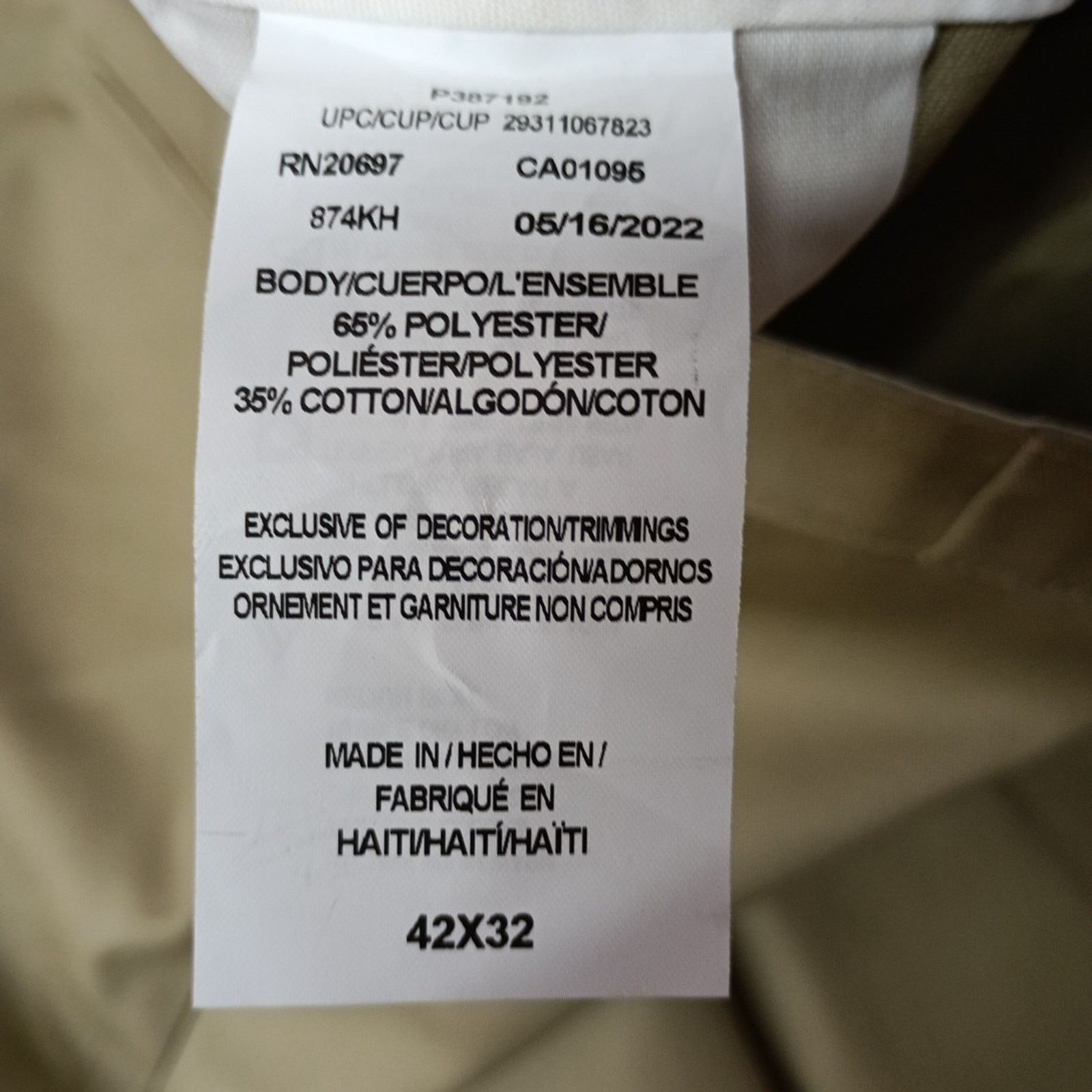 Dickies Dickies 874 Work Pants Men's 42x32 Khaki Original Fit Size US 42 / EU 58 - 5 Thumbnail