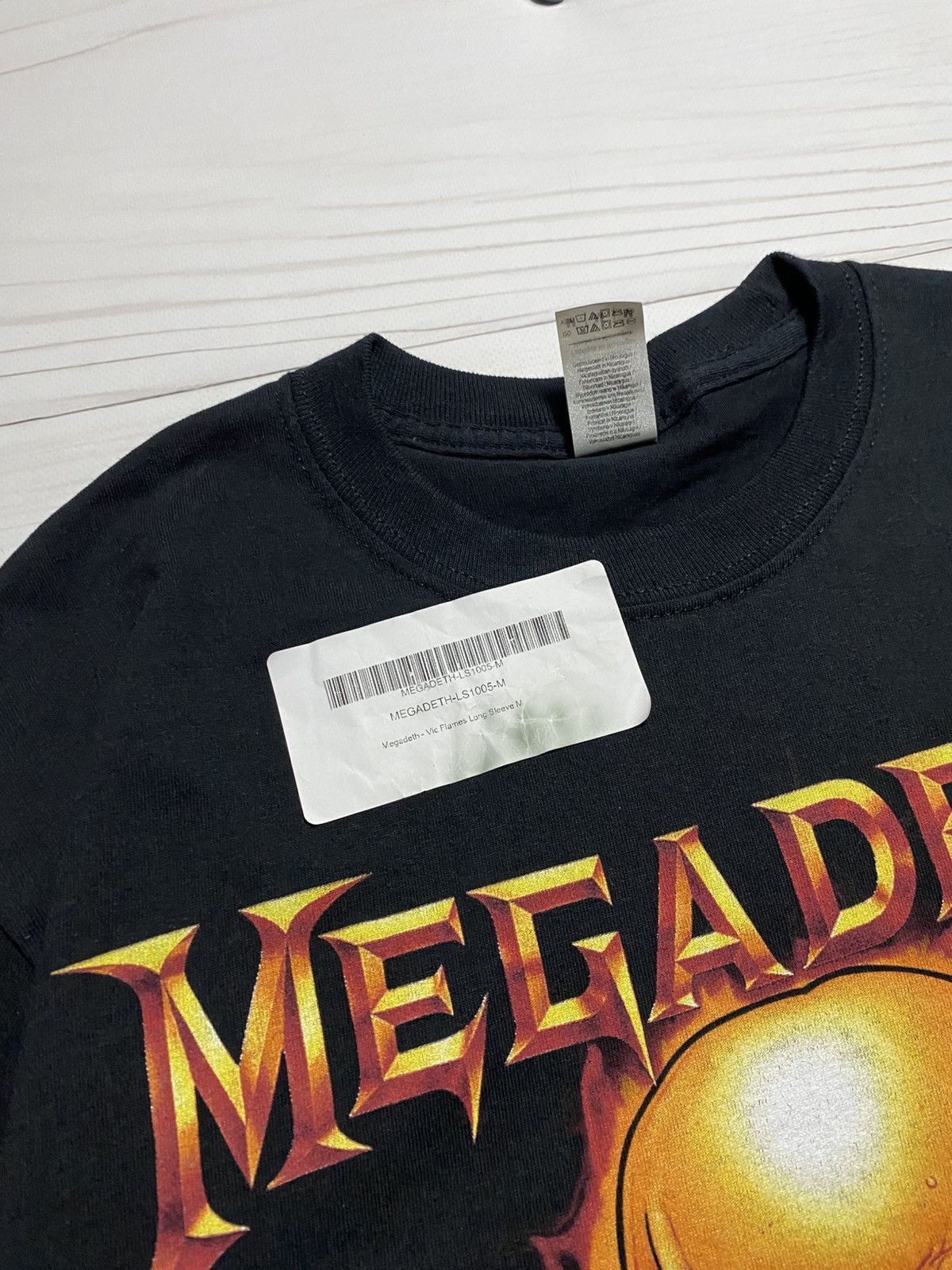 Gildan Megadeth Vic Flames Big logo band rock longsleeve t shirt Size US M / EU 48-50 / 2 - 8 Thumbnail