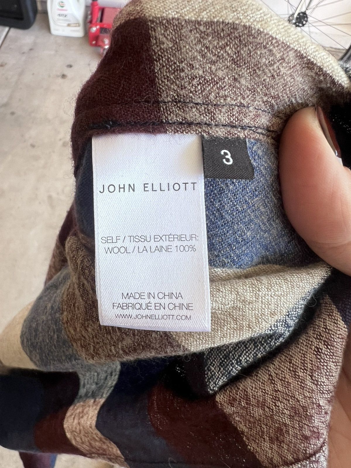 John Elliott WOOL FLANNEL BUTON UP PURPLE BLUE GREY THIN LINEN CASHMERE 3 Size US M / EU 48-50 / 2 - 7 Thumbnail
