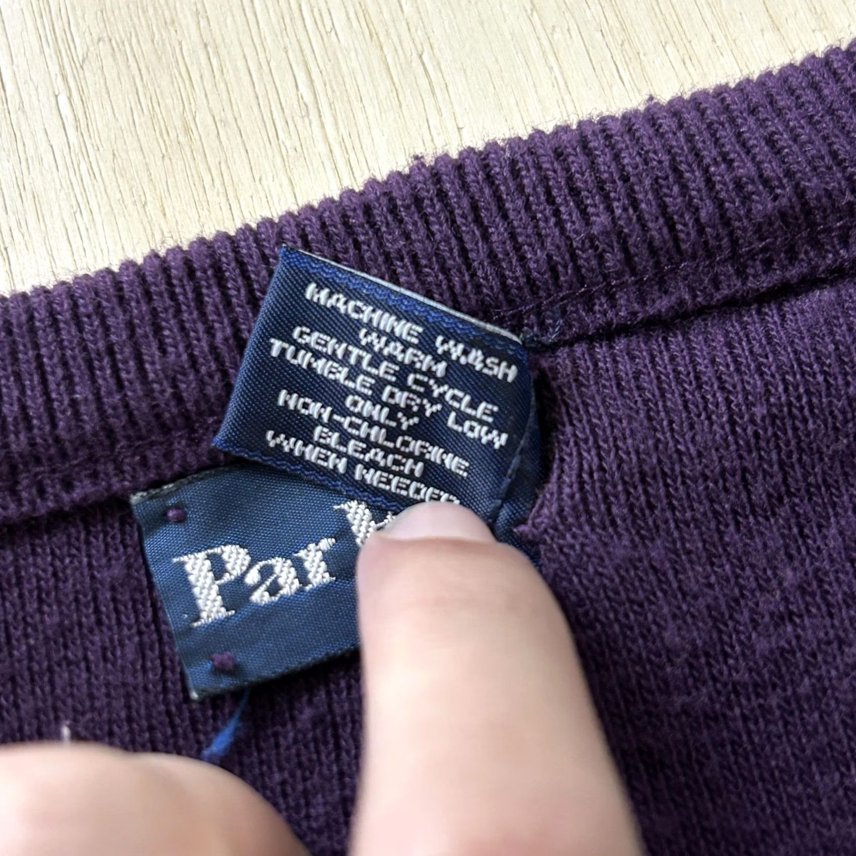 Vintage VINTAGE Par Four Sweater Vest Mens XL Purple V-Neck Knit Made USA Golf Vest Mens XL Purple V-Neck Acrylic Knit Size US XL / EU 56 / 4 - 3 Thumbnail