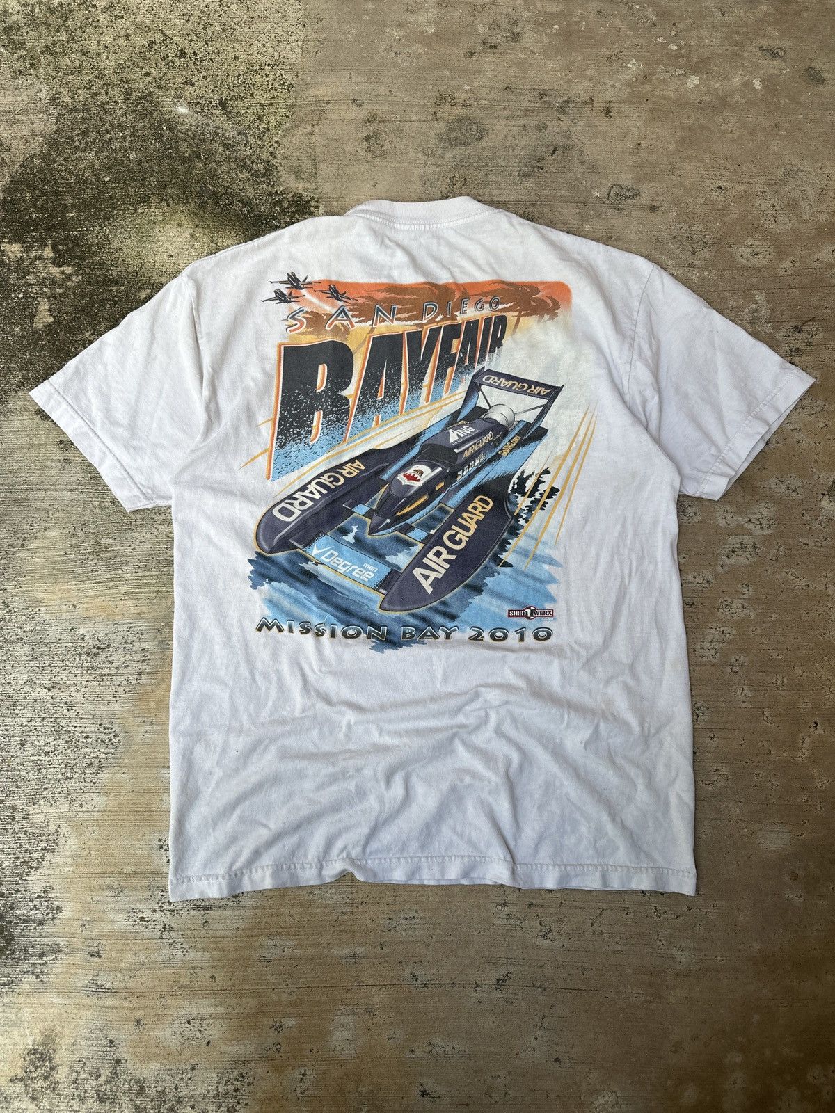 NASCAR × Vintage Vintage 90s white NASCAR Racing Soeed Boating Tshirt Size US L / EU 52-54 / 3 - 1 Thumbnail