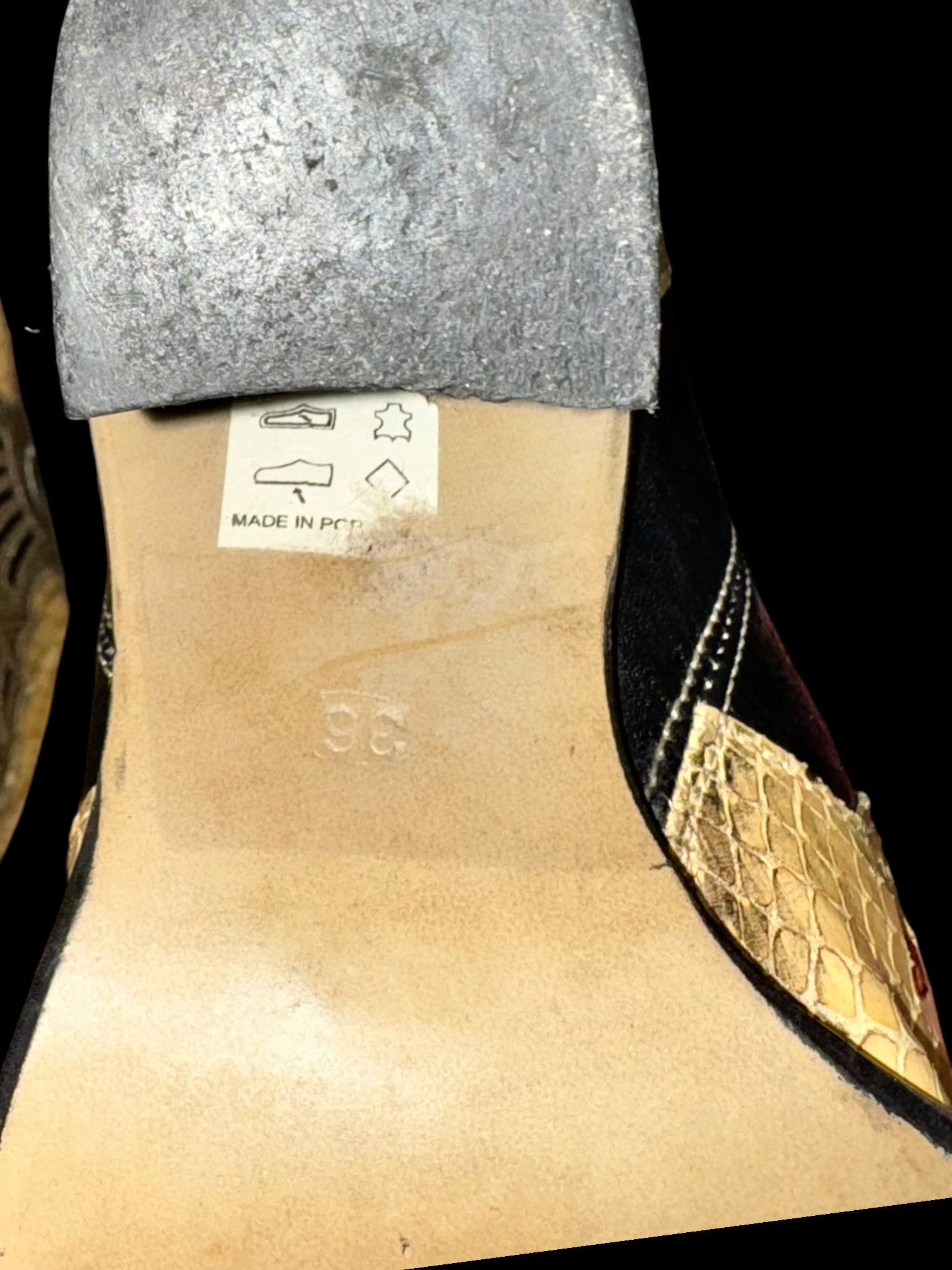Other Vintage Python Embossed Leather Western Cowboy Boots Size US 6 / IT 36 - 6 Thumbnail