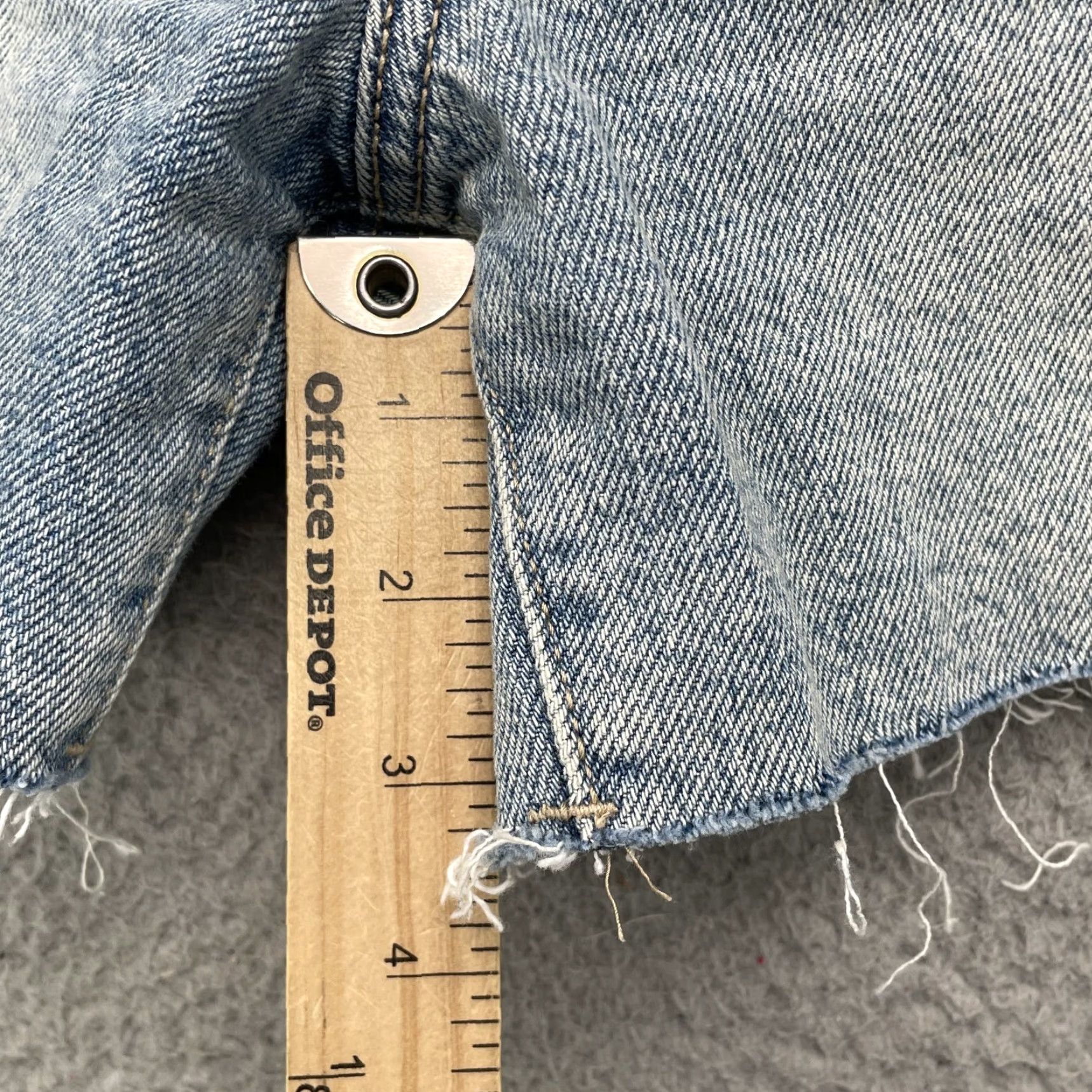 Vintage Hidden Denim Shorts Women Medium Blue Cut Off Distressed Daisy Dukes 90's Size 32" / US 10 / IT 46 - 3 Thumbnail