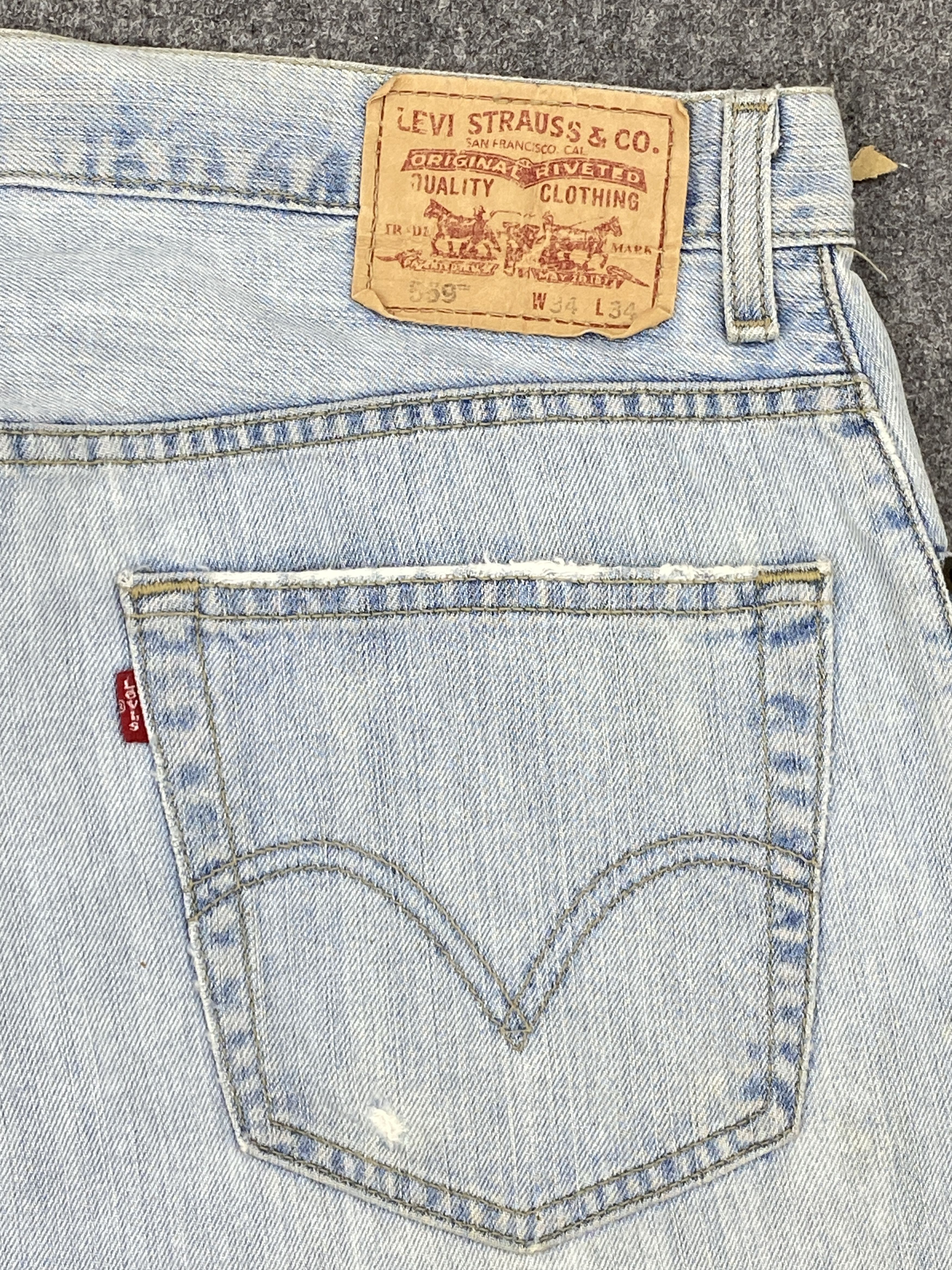 Levi's × Vintage Vintage Levis 559 Light Washed Jeans DP2337 Size US 33 - 16 Thumbnail
