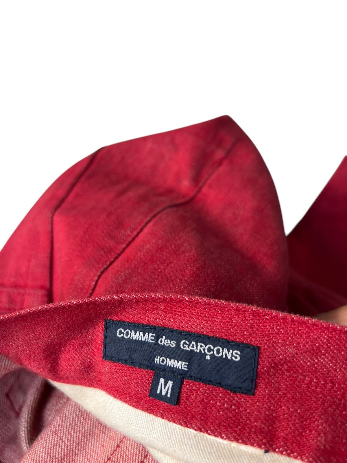 Comme des Garcons Homme Plus × Japanese Brand Dirty Mud Stains Denim Vintage CDGH Japan Red Jeans Size US 32 / EU 48 - 22 Thumbnail