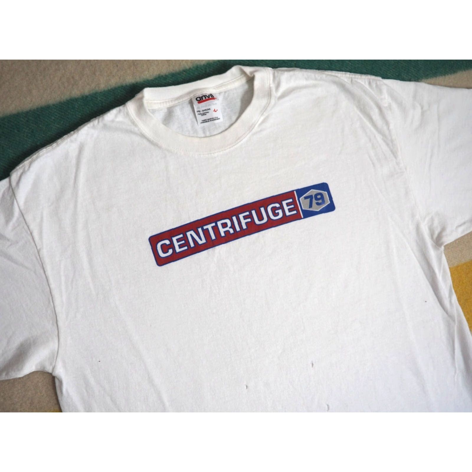 Anvil VTG 90s Y2k Anvil Centrifuge 79 Tech Promo Box Grunge White Tee T-Shirt Mens L Size US L / EU 52-54 / 3 - 3 Thumbnail