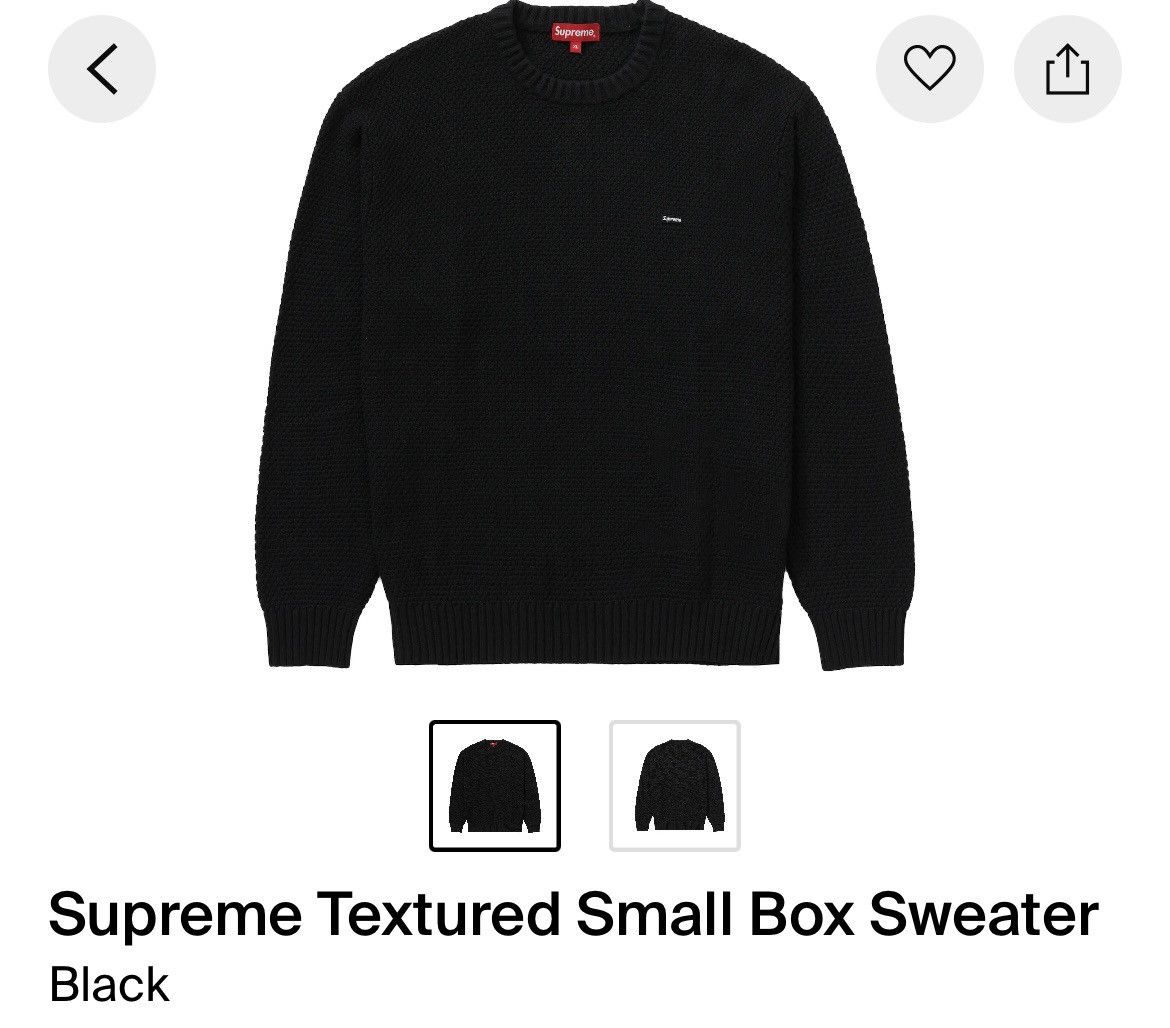 Supreme Supreme Textured Small Box Sweater - XL | Grailed