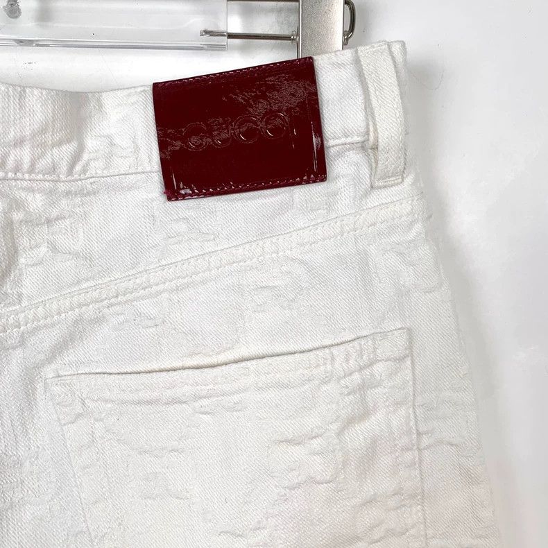 Gucci Gucci Size 25 24 styles of white old flower full-printed d Size US 26 / EU 42 - 5 Thumbnail