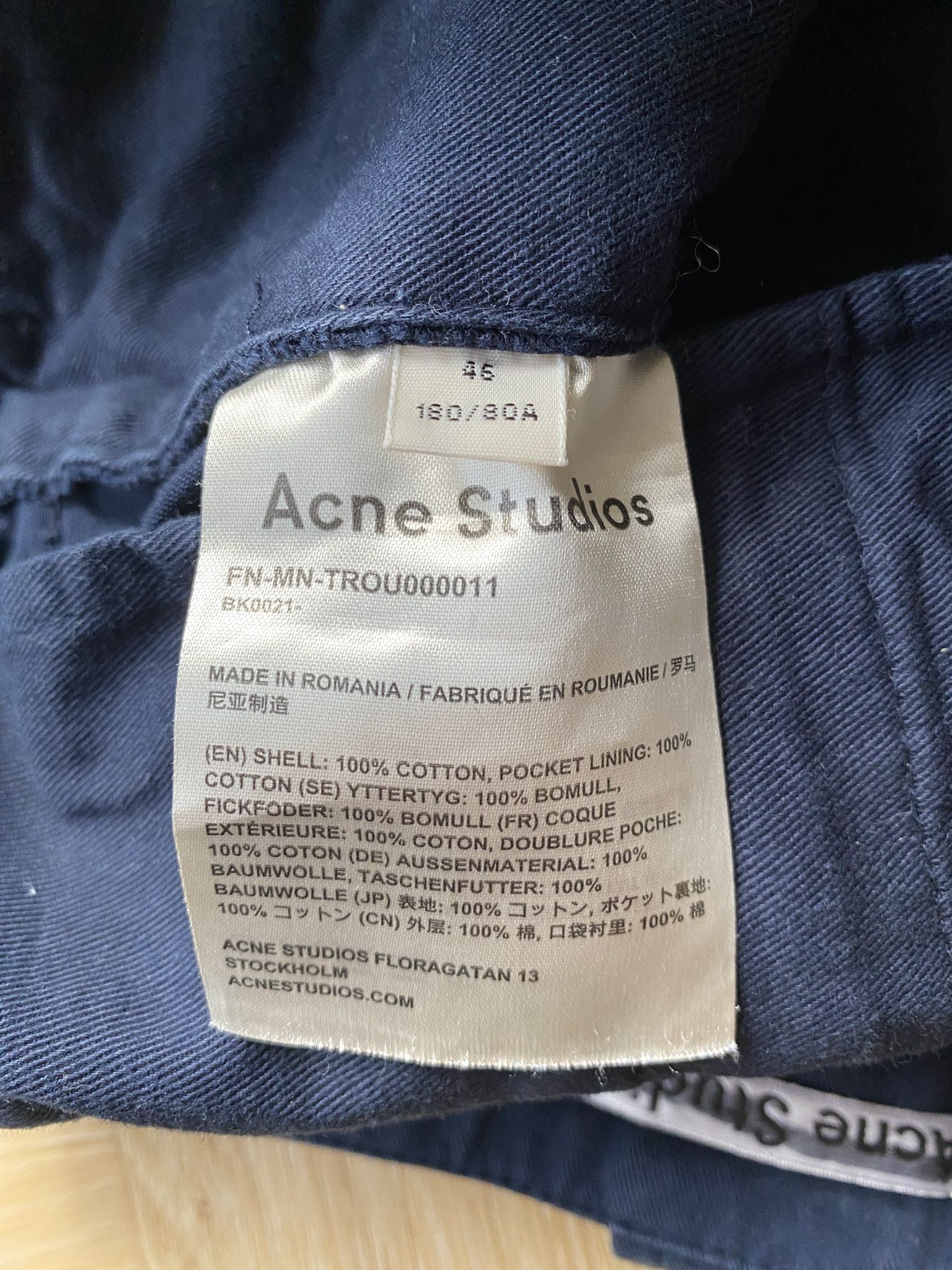 Acne Studios 46/S - Cargo Trousers - Navy Blue Size US 30 / EU 46 - 9 Thumbnail