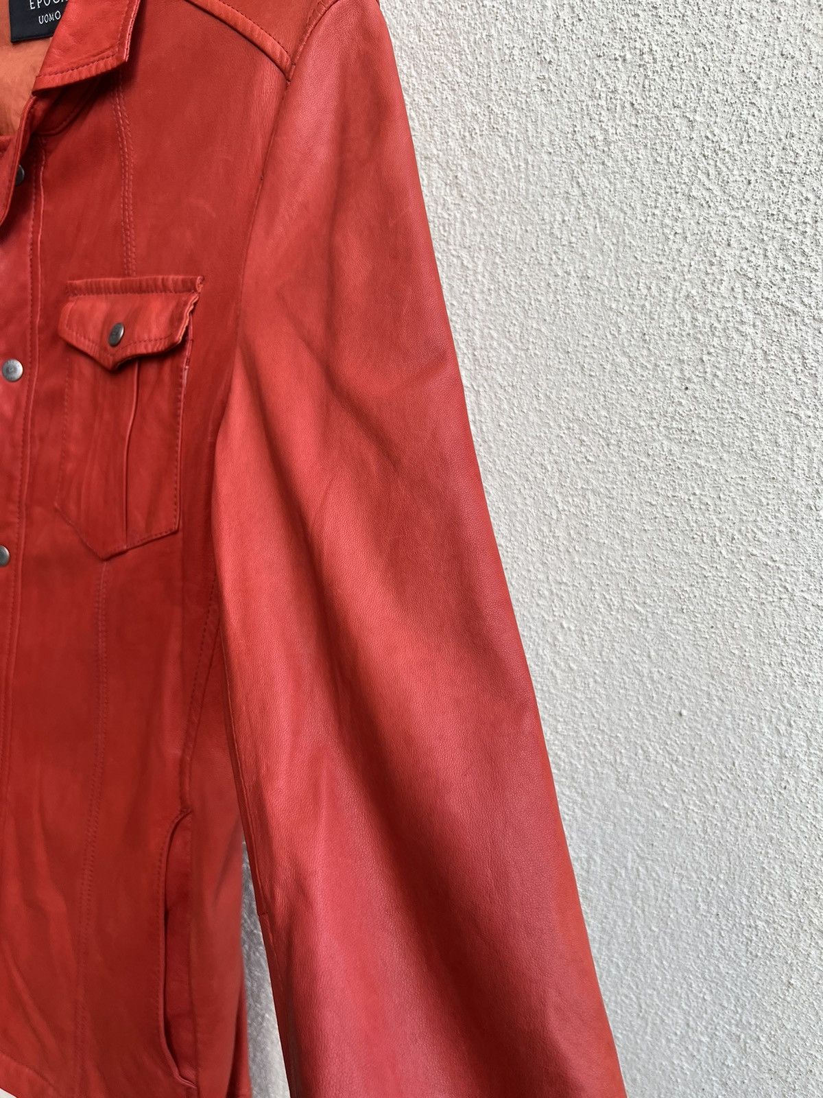 Leather Epoca Uomo Japan Patina Sheep Leather Four Pocket Shirt Size US M / EU 48-50 / 2 - 9 Thumbnail
