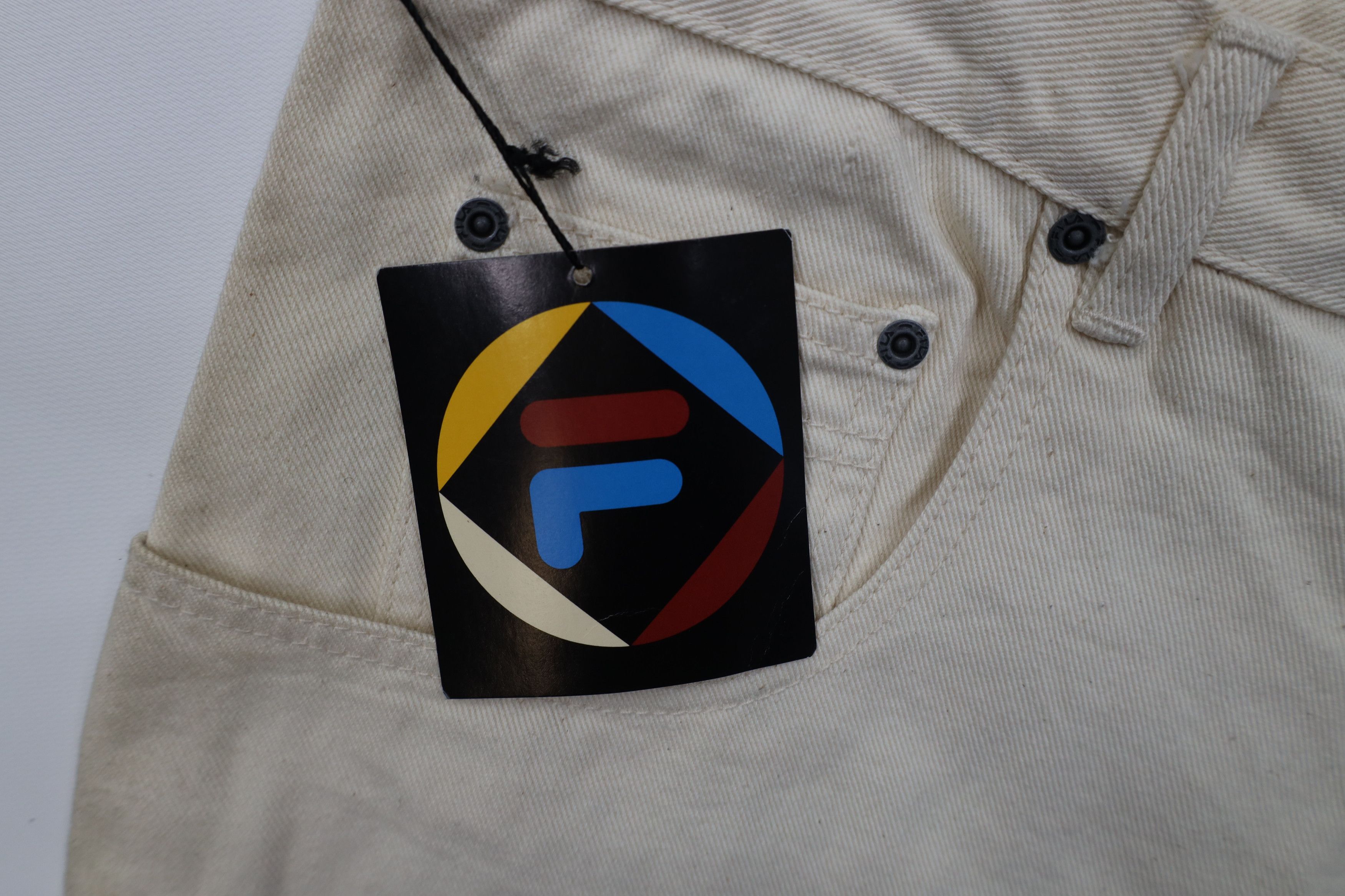 Fila Deadstock Vintage 90s Fila Baggy Skateboard Jeans Cream Size US 38 / EU 54 - 9 Thumbnail