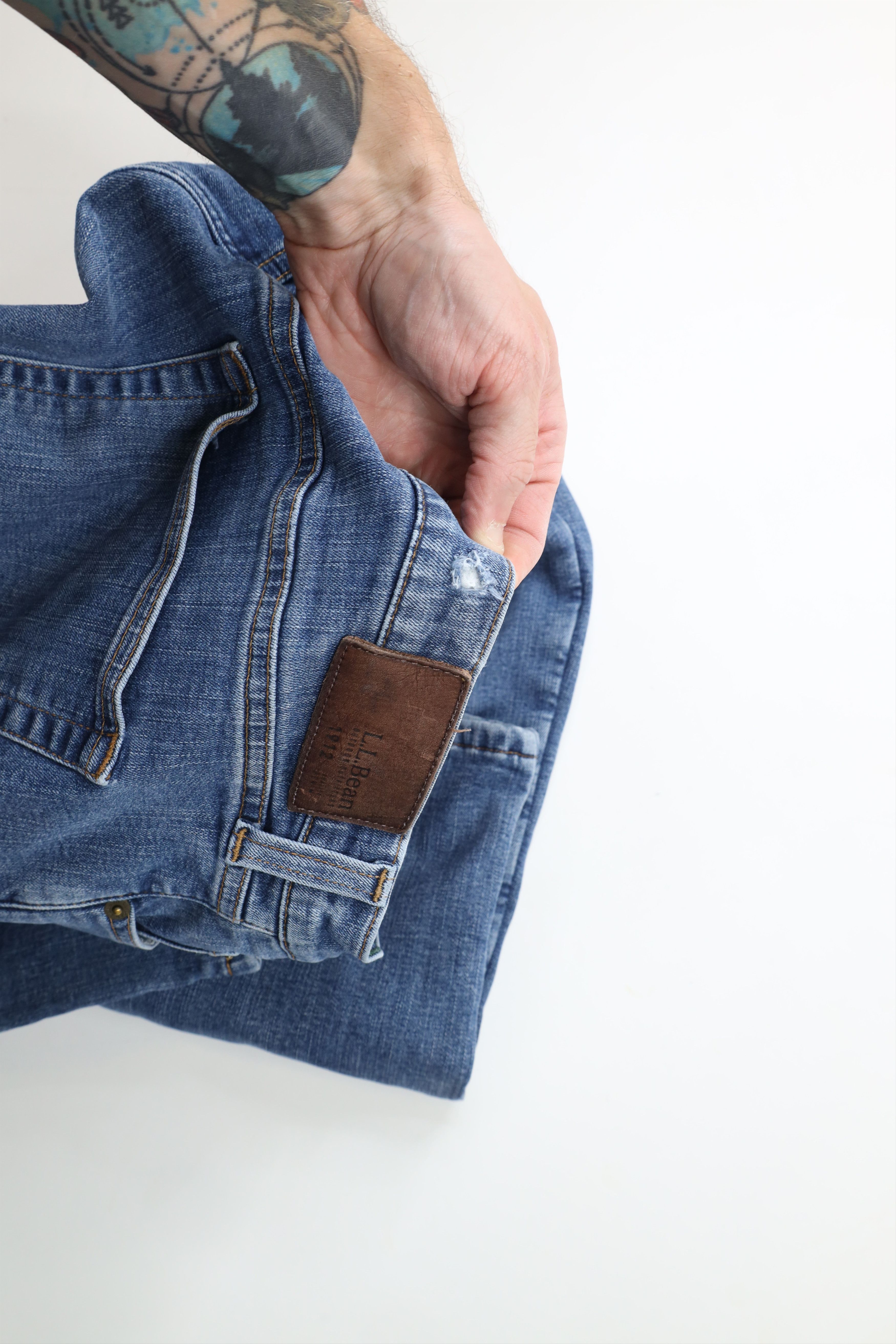 L.L. Bean × Vintage Vintage LL Bean Lined Stretch Straight Leg Denim Jeans Size US 40 / EU 56 - 10 Thumbnail