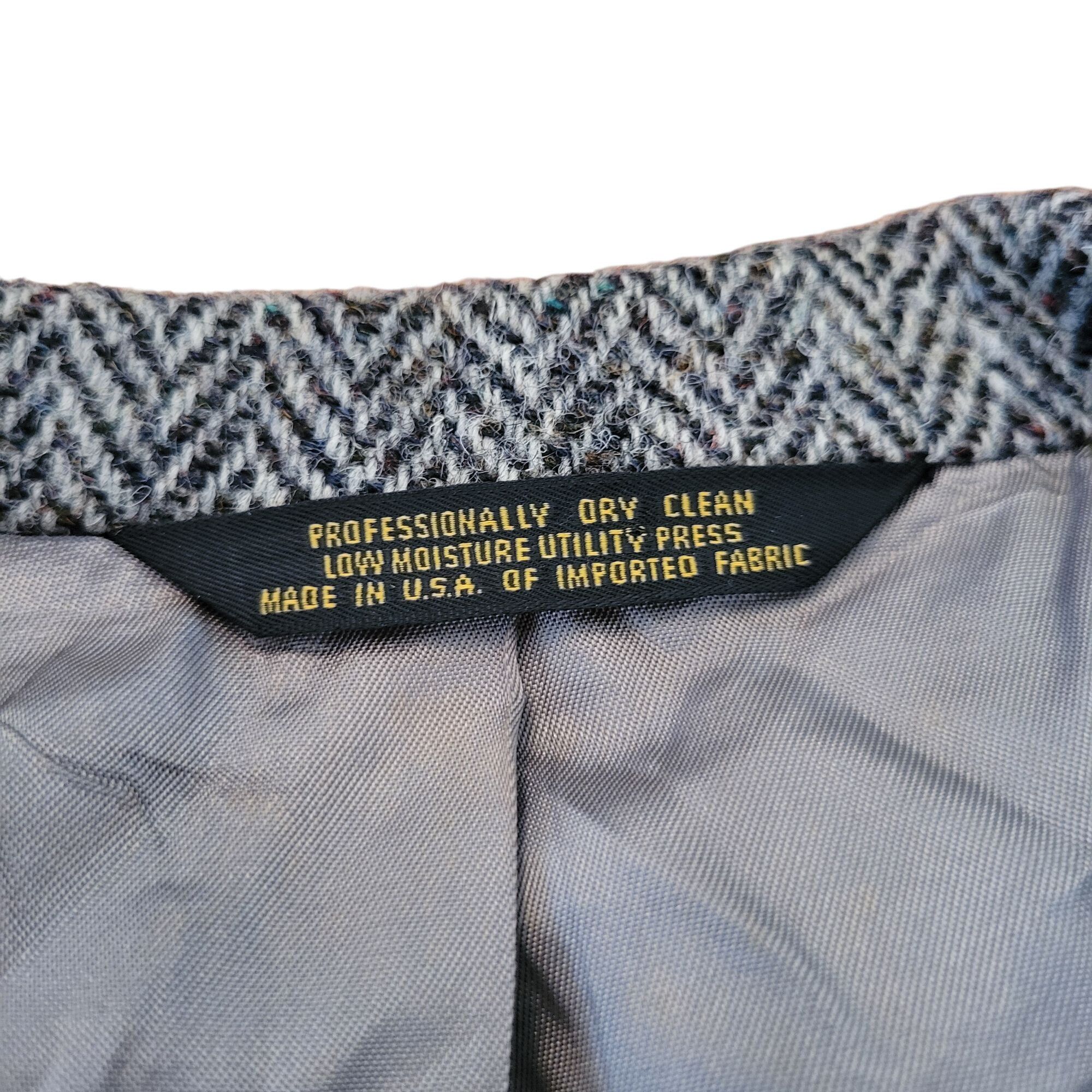 Harris Tweed Harris Tweed Handwoven Wool Blazer Jacket Herringbone USA Vi Size 40R - 5 Thumbnail