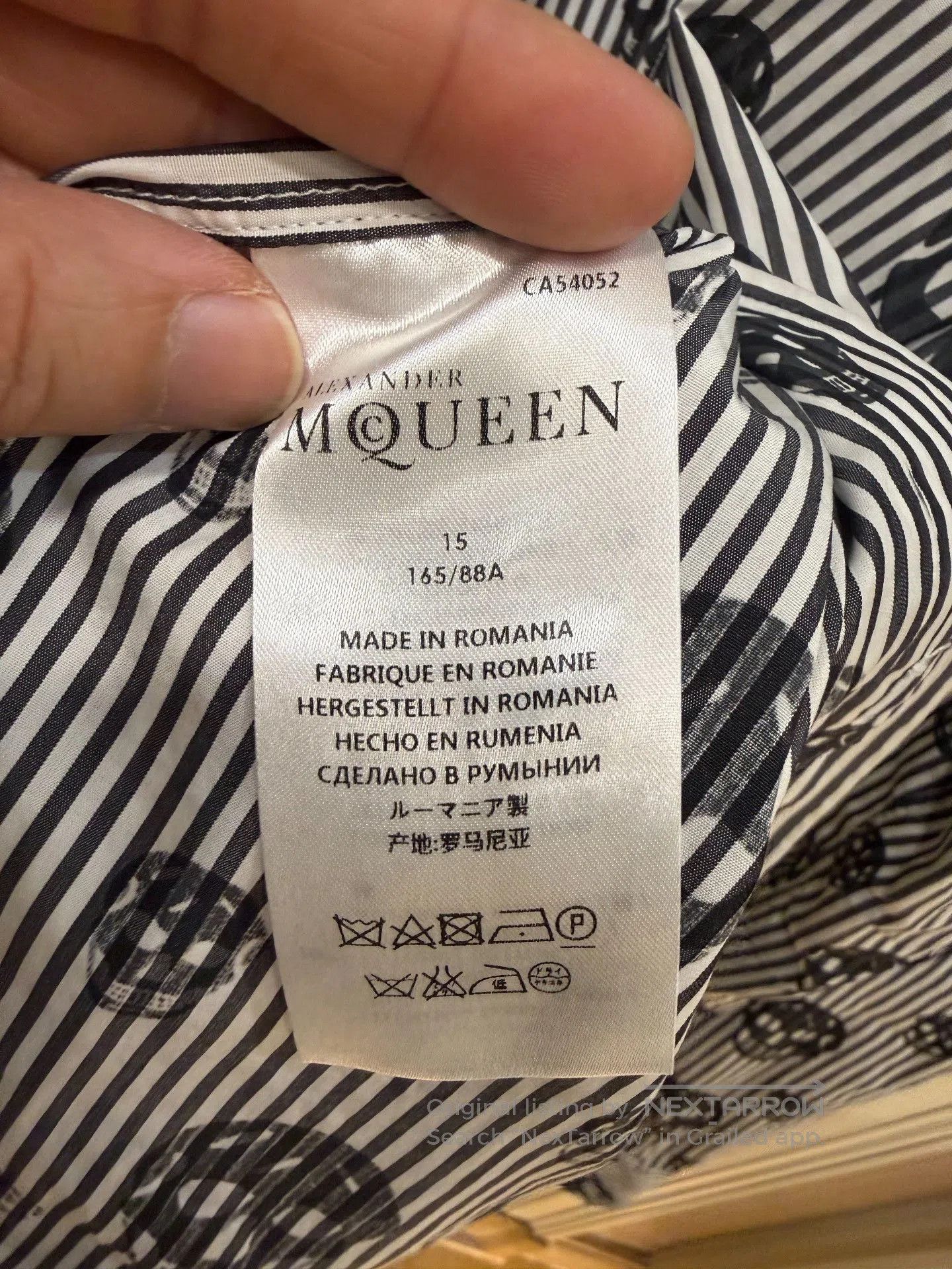 Alexander McQueen Alexander McQueen Striped Skull Print Shirt. Size US M / EU 48-50 / 2 - 4 Thumbnail