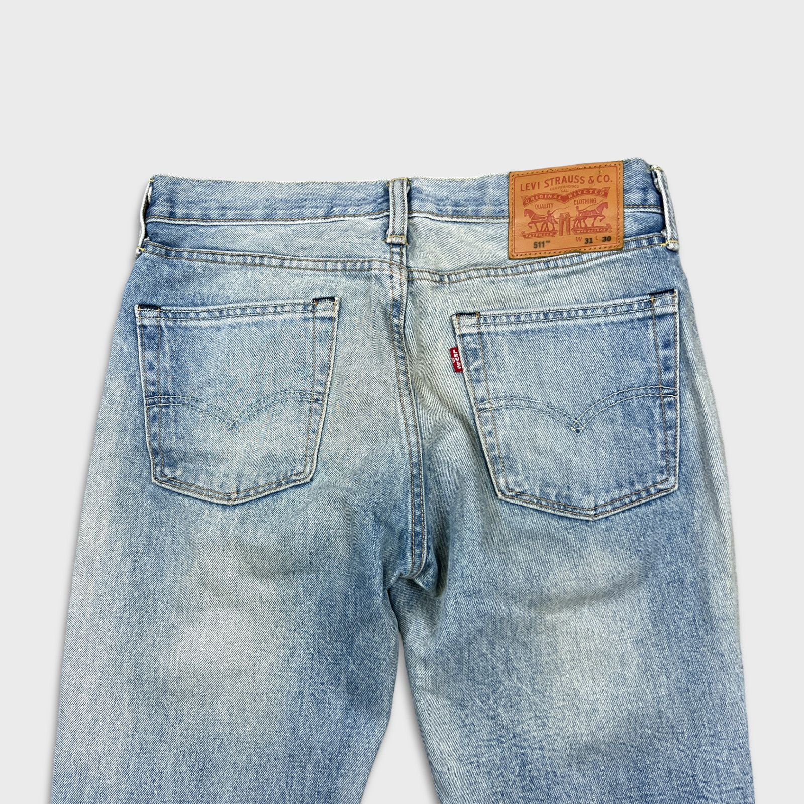Levi's × Vintage Levi's 511 Jeans 31x30 Slim Fit Fade Distressed Denim Pants Size US 31 - 5 Thumbnail