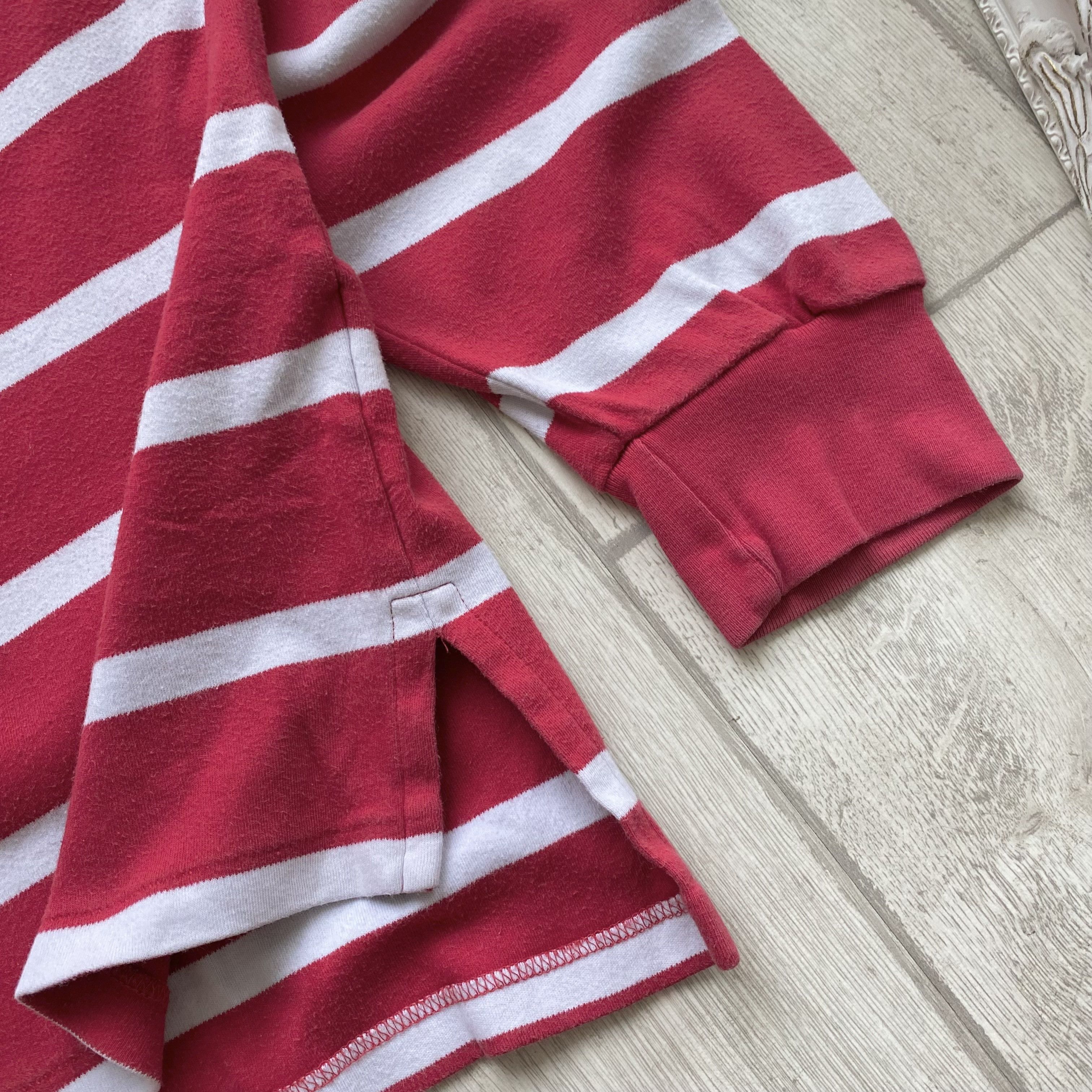 Polo Ralph Lauren Vintage 90s Trashed Polo Ralph Lauren Striped rugby shirt Size US XL / EU 56 / 4 - 7 Thumbnail