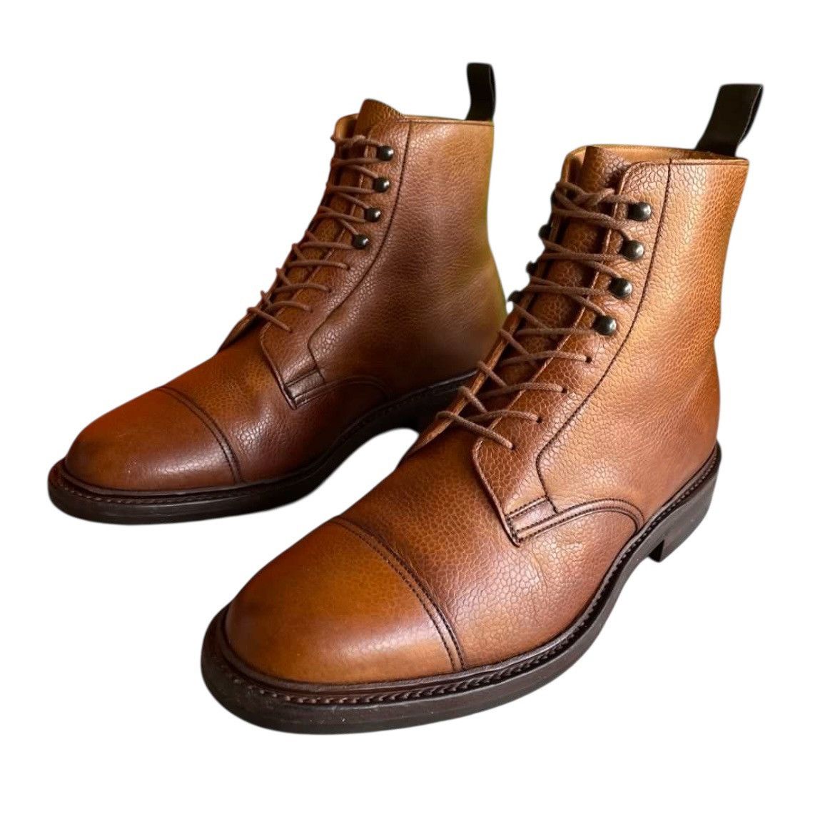 Crockett & Jones Crockett & Jones Tan Scotch Grain Leather Coniston Boots Size US 8.5 / EU 41-42 - 1 Thumbnail