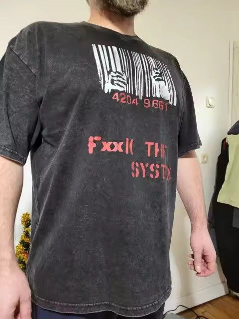 Japanese Brand Washed Out T Shirt FxxK The System Size US XL / EU 56 / 4 - 1 Thumbnail
