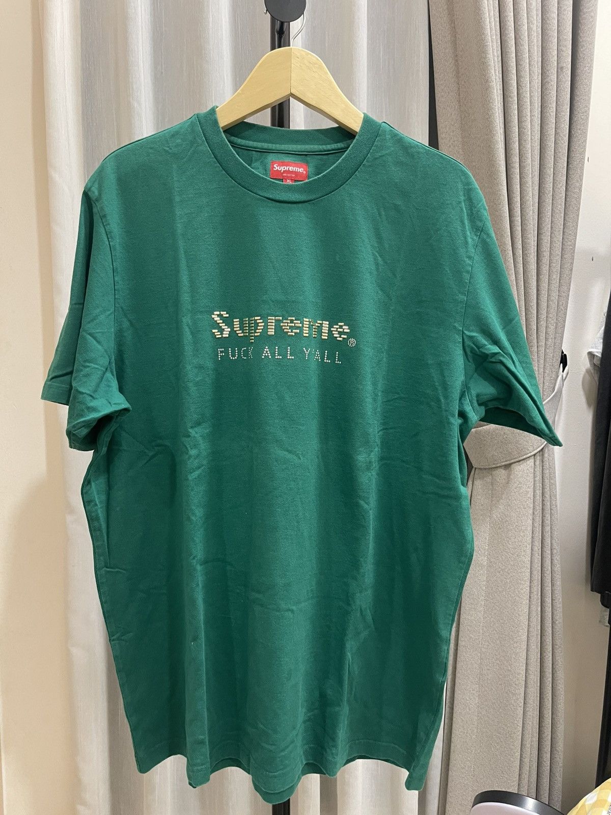 Supreme Supreme Gold Bars Tee Green SS19 Size US XL / EU 56 / 4 - 2 Thumbnail
