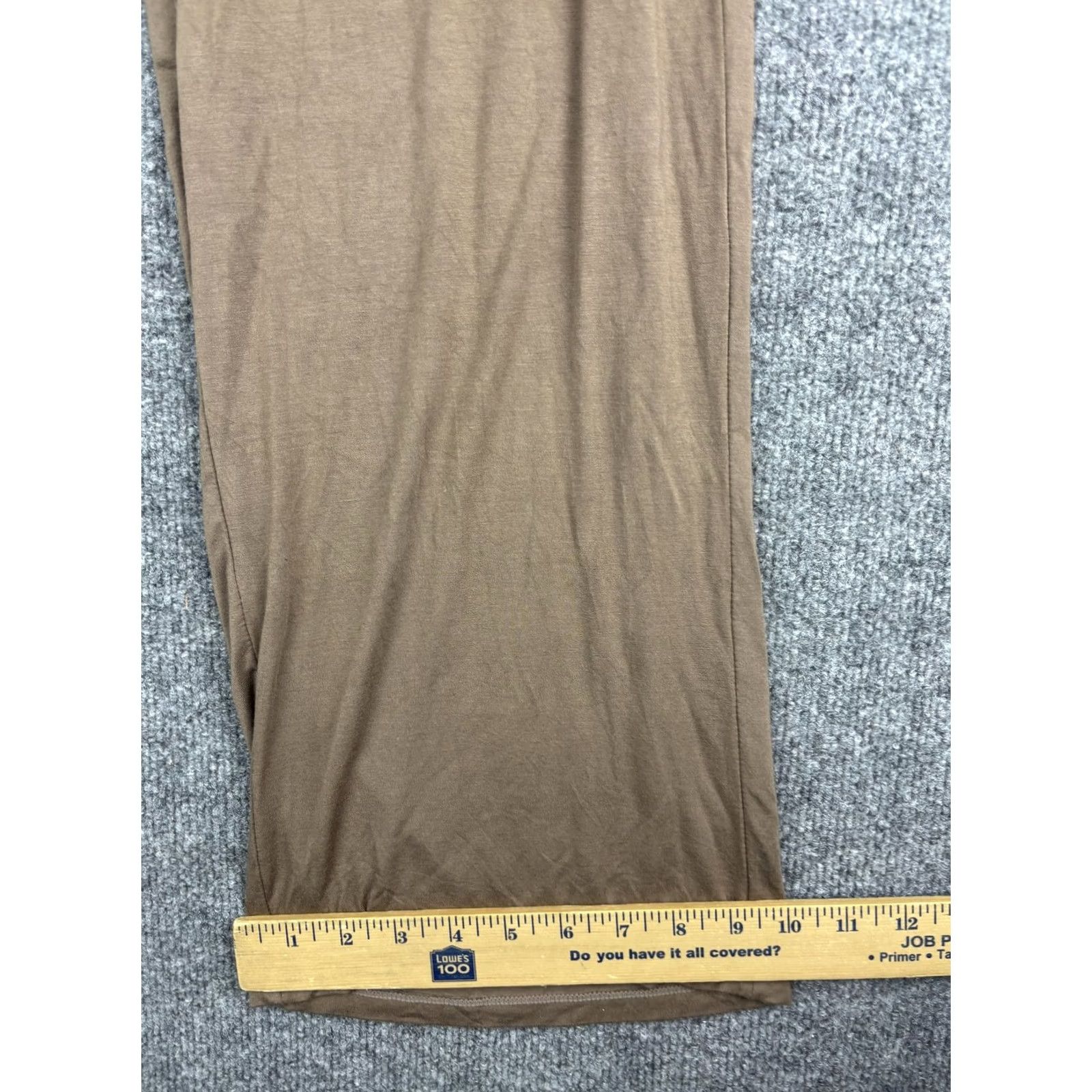 Vintage ODODOS Pants Womens Small Brown Wide-Leg Lounge Stretch Drawstring Pockets Soft Size 28" / US 6 / IT 42 - 5 Thumbnail