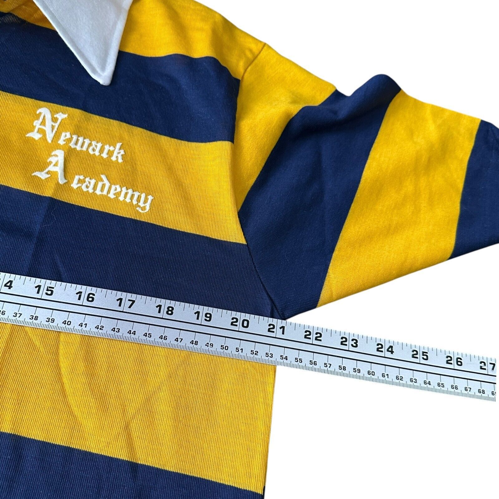 Velva Sheen Vintage Velva Sheen Newark Academy Polo Shirt Mens XL Yellow Size US XL / EU 56 / 4 - 7 Thumbnail