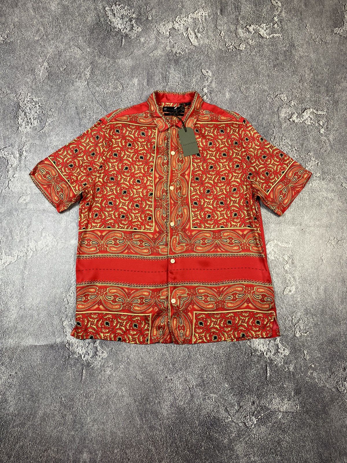 Allsaints Allsaints Brand New Red Shirt Relaxed Fit Size M Size US M / EU 48-50 / 2 - 1 Thumbnail