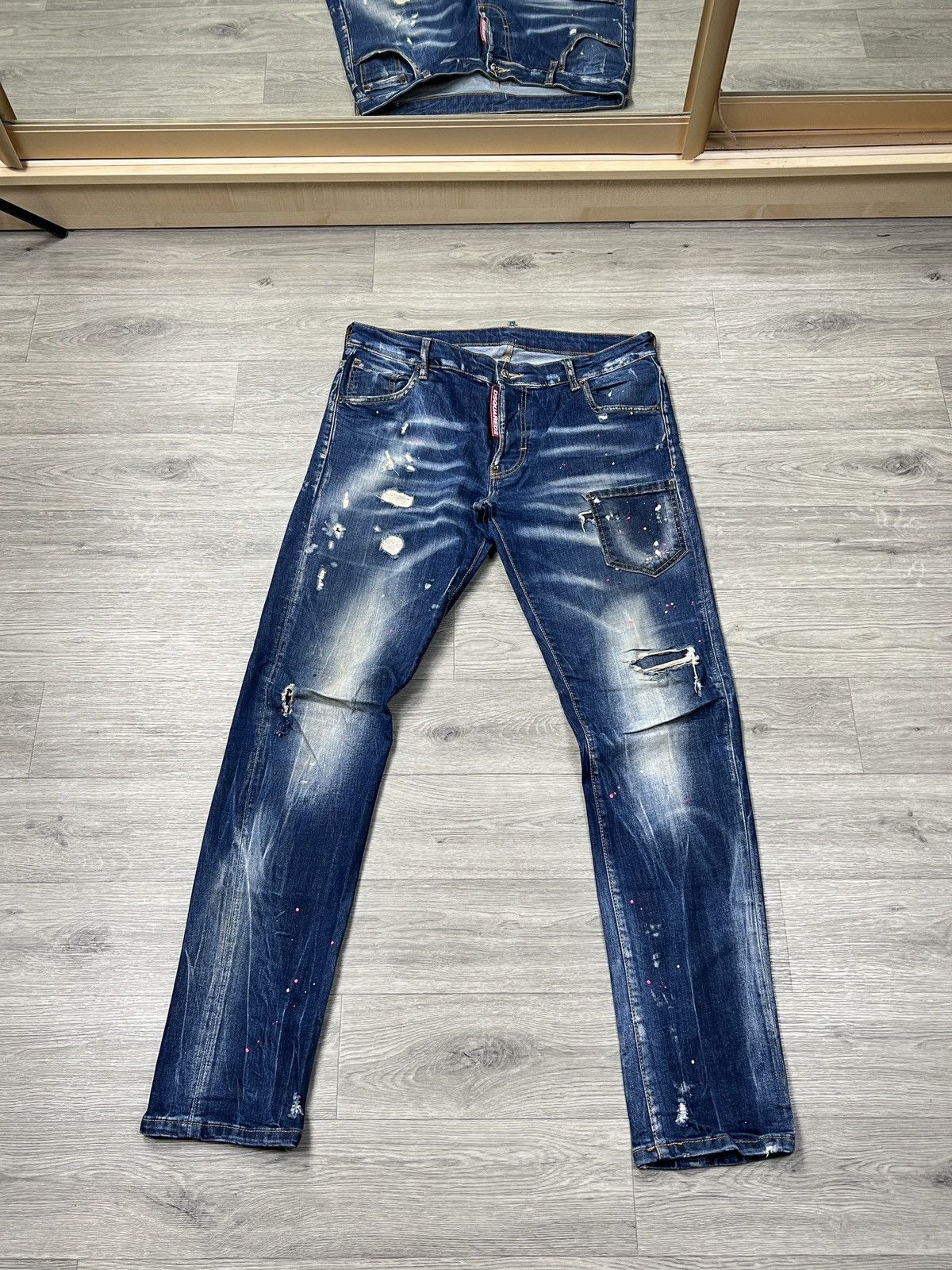 Dsquared2 Dsquared2 Slim Jean Distressed Blue Denim Pants IT 52 Size US 36 / EU 52 - 1 Thumbnail