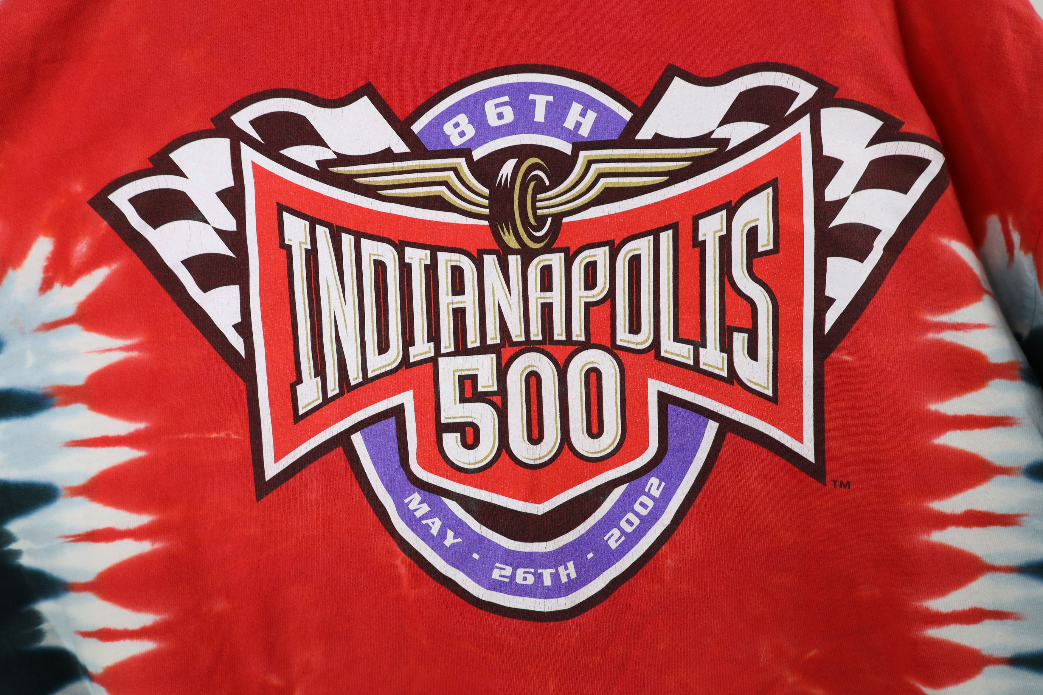 Liquid Blue × Vintage Vintage Y2K Liquid Blue Indianapolis 500 Acid Wash T-Shirt Size US XXL / EU 58 / 5 - 4 Thumbnail
