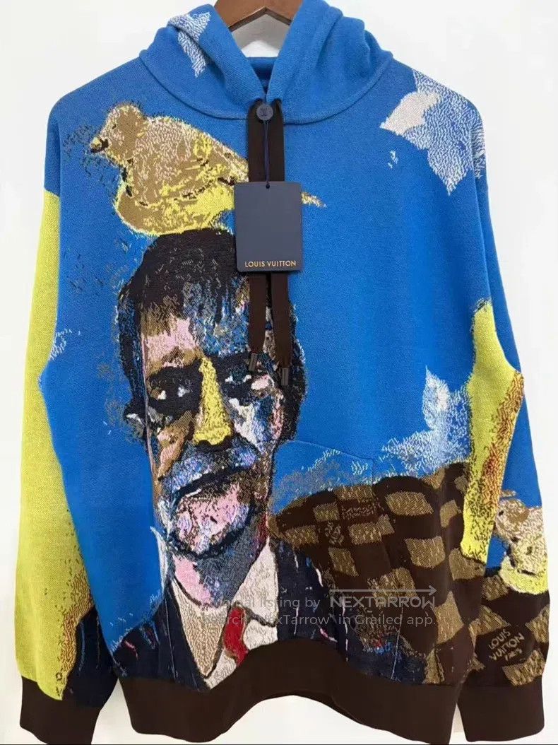 Louis Vuitton Louis Vuitton Oil Painting Graffiti Portrait Knit Hoodie Size US L / EU 52-54 / 3 - 2 Thumbnail