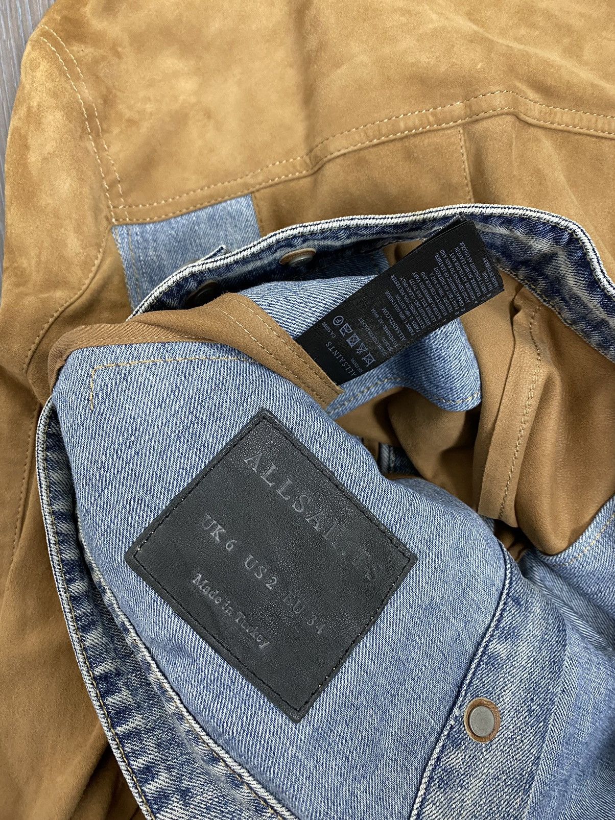 Allsaints NWT Allsaints Full zip Denik Suede Curtis Jacket RRP725$ Size XS / US 0-2 / IT 36-38 - 12 Thumbnail