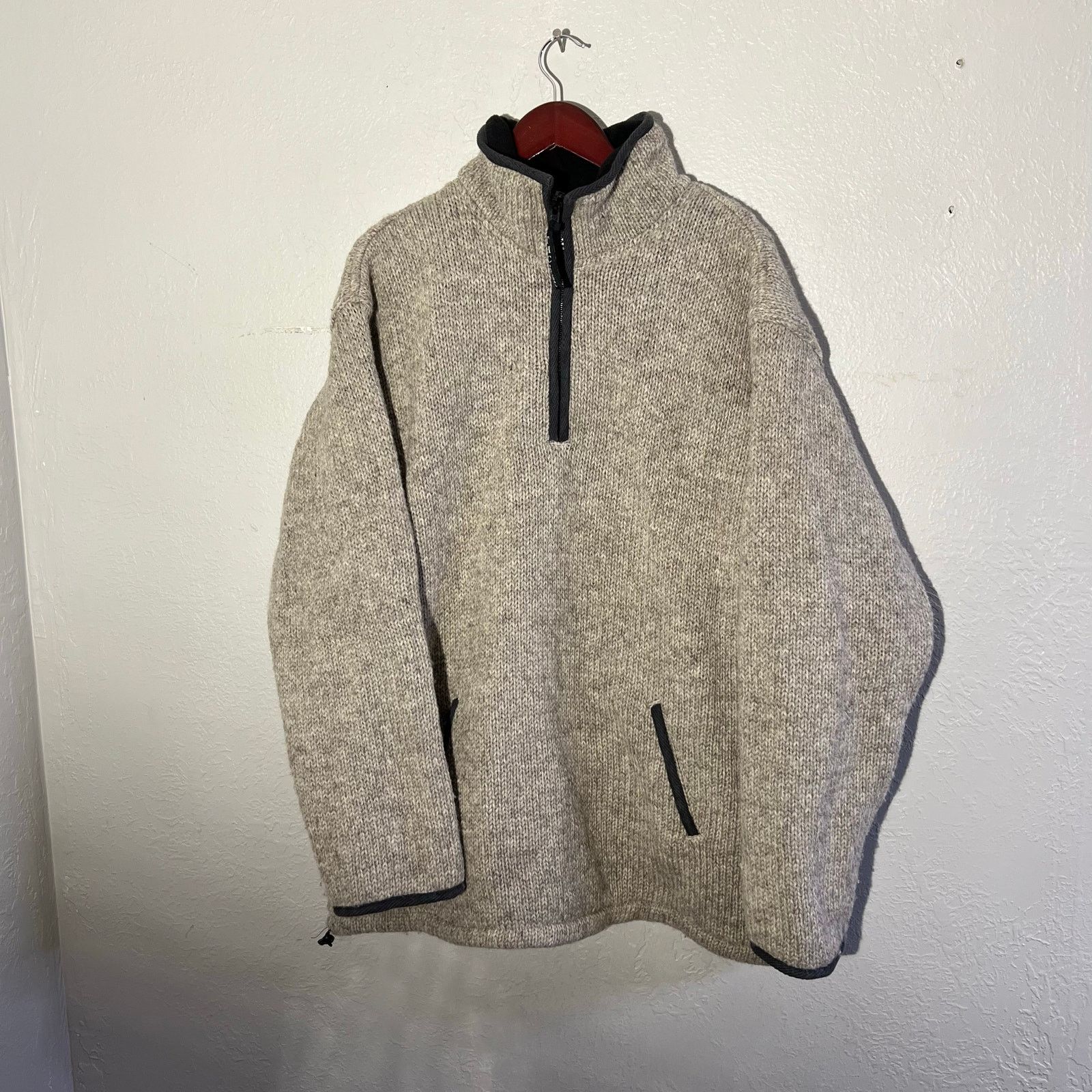 Vintage THC Natural Line Icelandic Pure Wool Sweater 1/4 Zip XXL Size US XXL / EU 58 / 5 - 11 Thumbnail