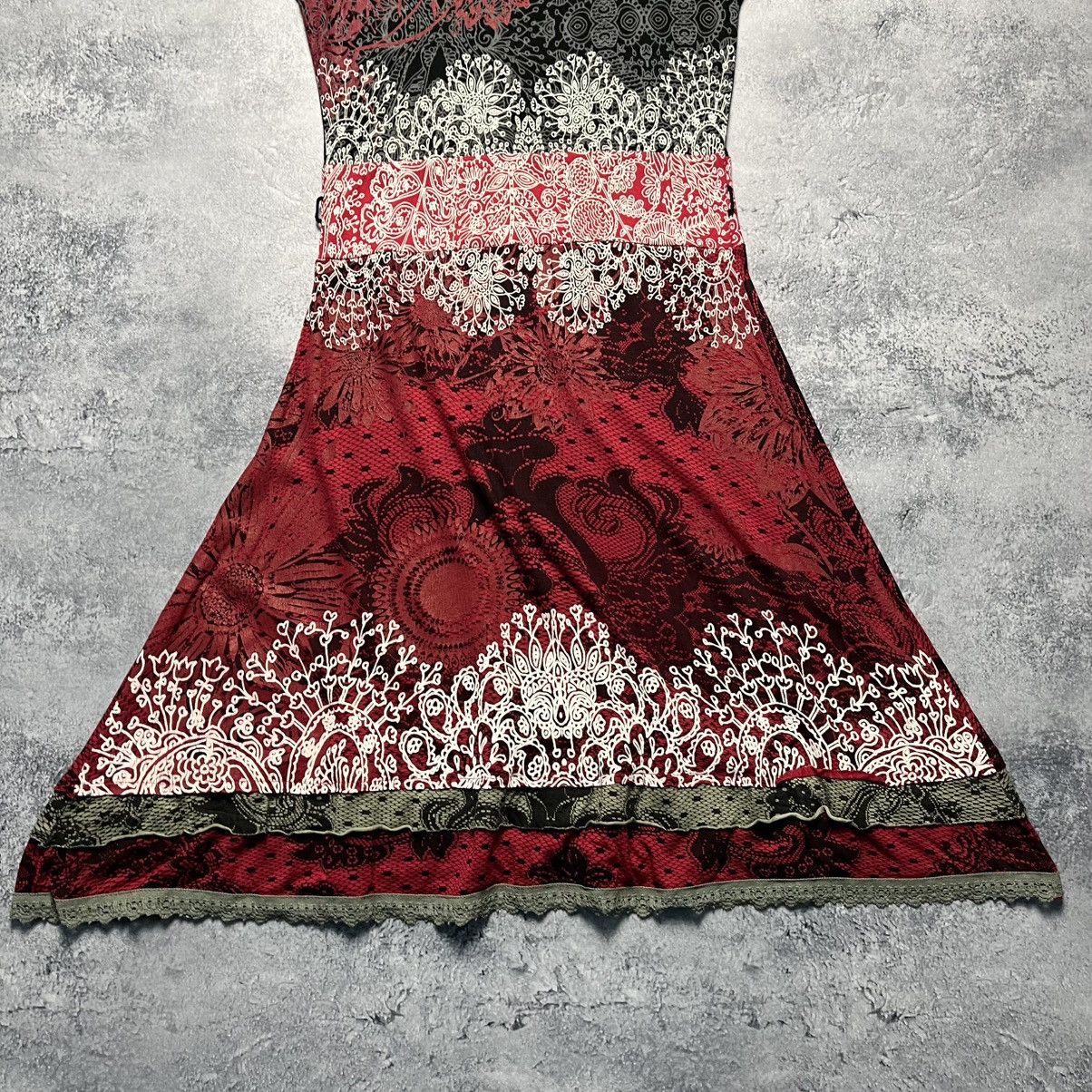 Designer × Desigual Vintage Desigual Dress Avant-Garde Ladies Short Sleeve Size L / US 10 / IT 46 - 3 Thumbnail