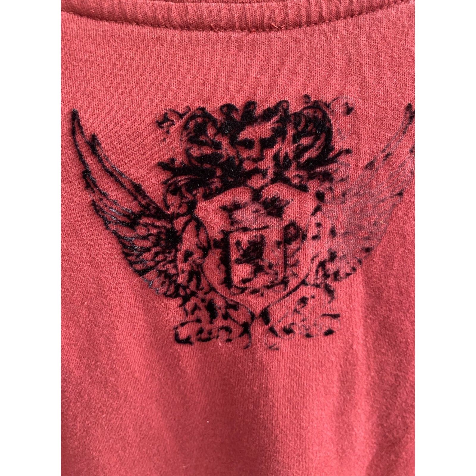 Guess GUESS Mens Long Sleeve Red Shirt L Crew Neck Live Like Kings Road Lords Patch Size US L / EU 52-54 / 3 - 7 Thumbnail