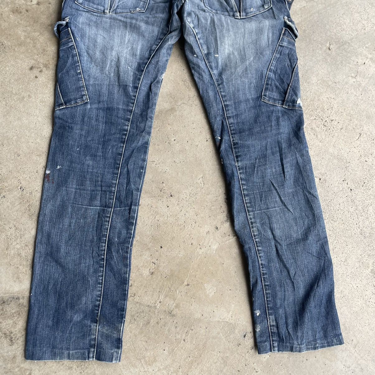 🔥🇯🇵PPFM Multipockets Splatter Paint Sick Punk Distress Denim